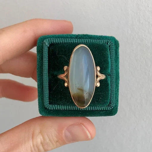 Large Oval Agate Ring by Eddie & Rose