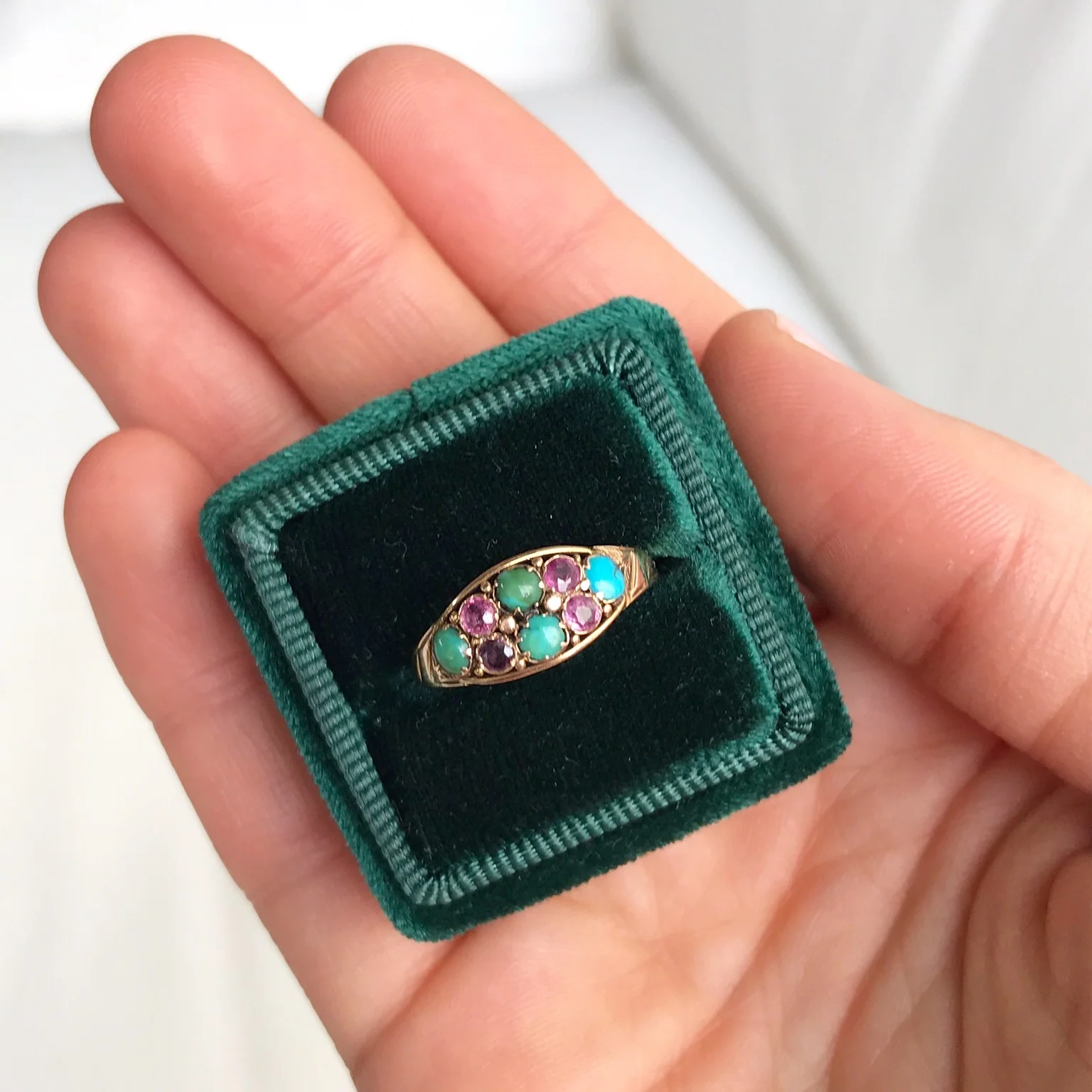 Late Victorian Ruby and Turquoise Ring