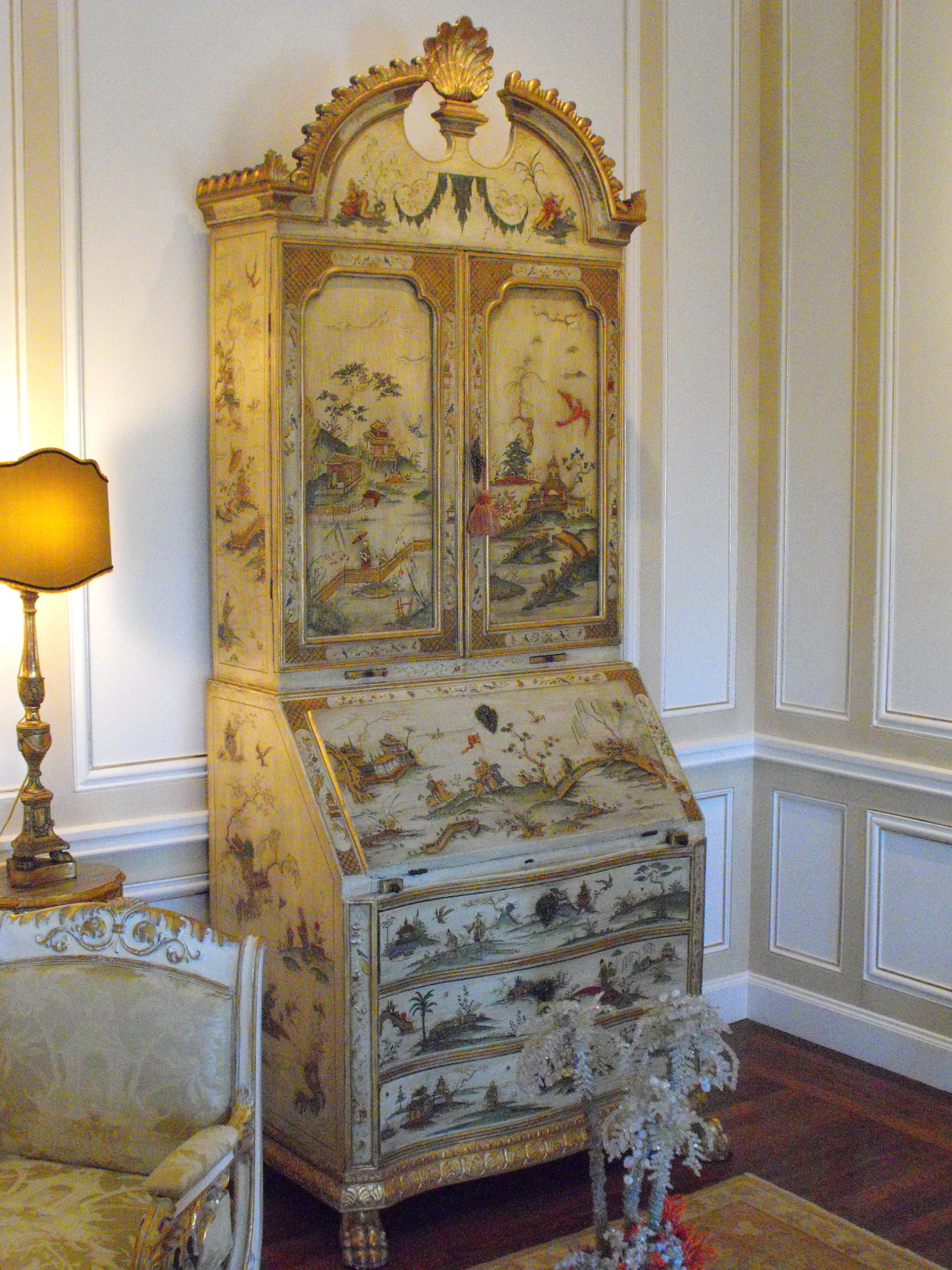 venetian jappaned secretary