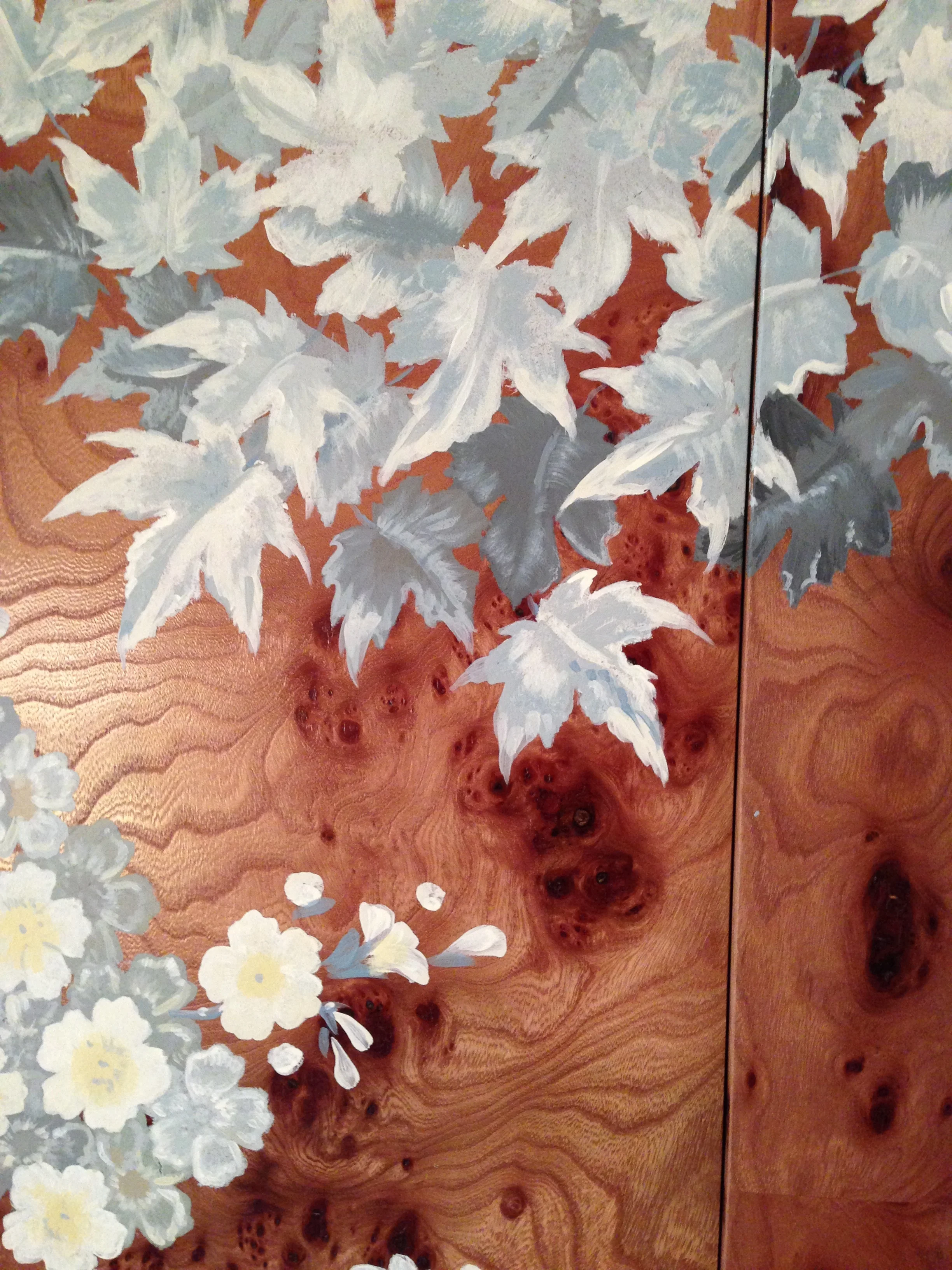 detail of folding screen