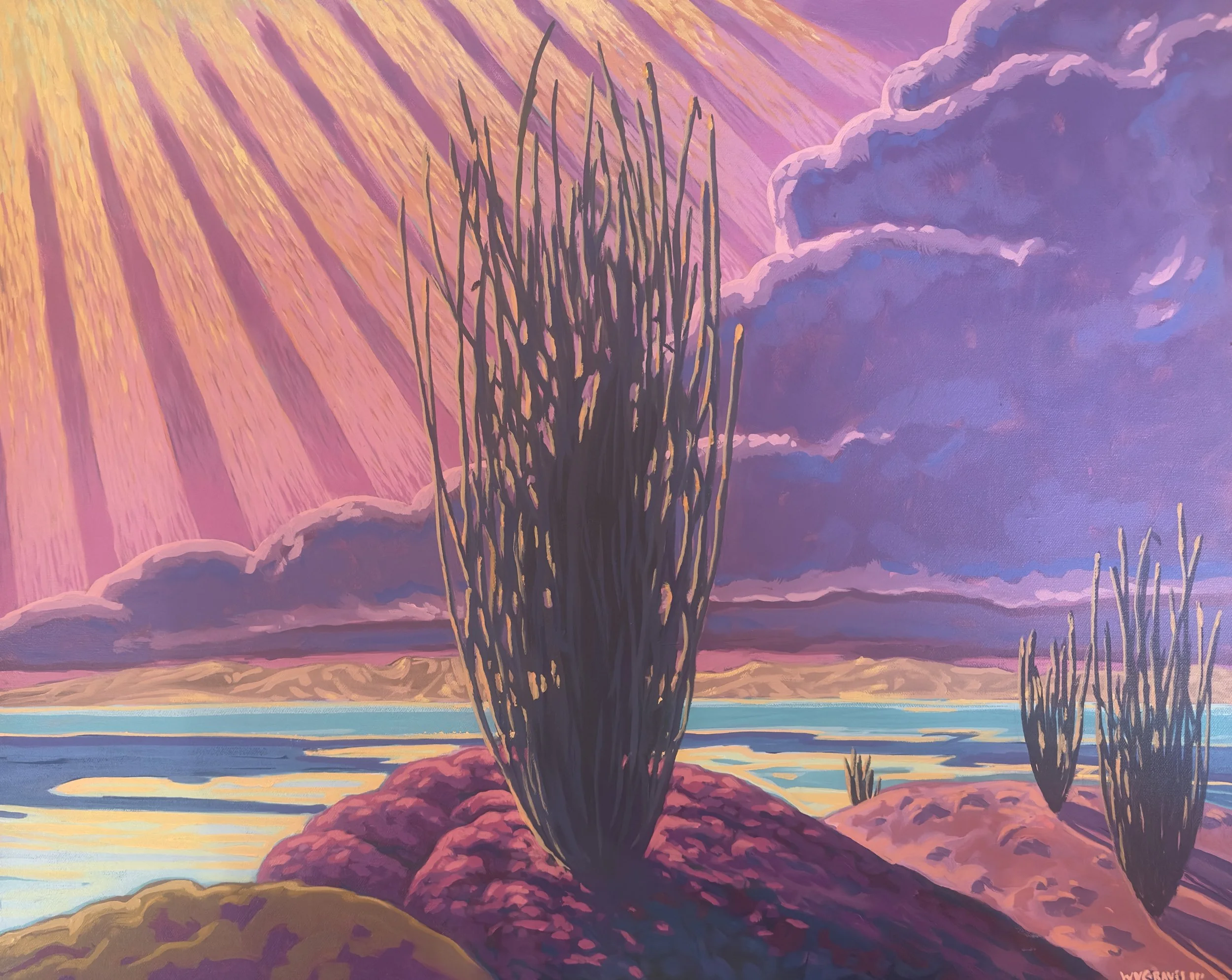 ocotillo and the sea 24 x30 1000-