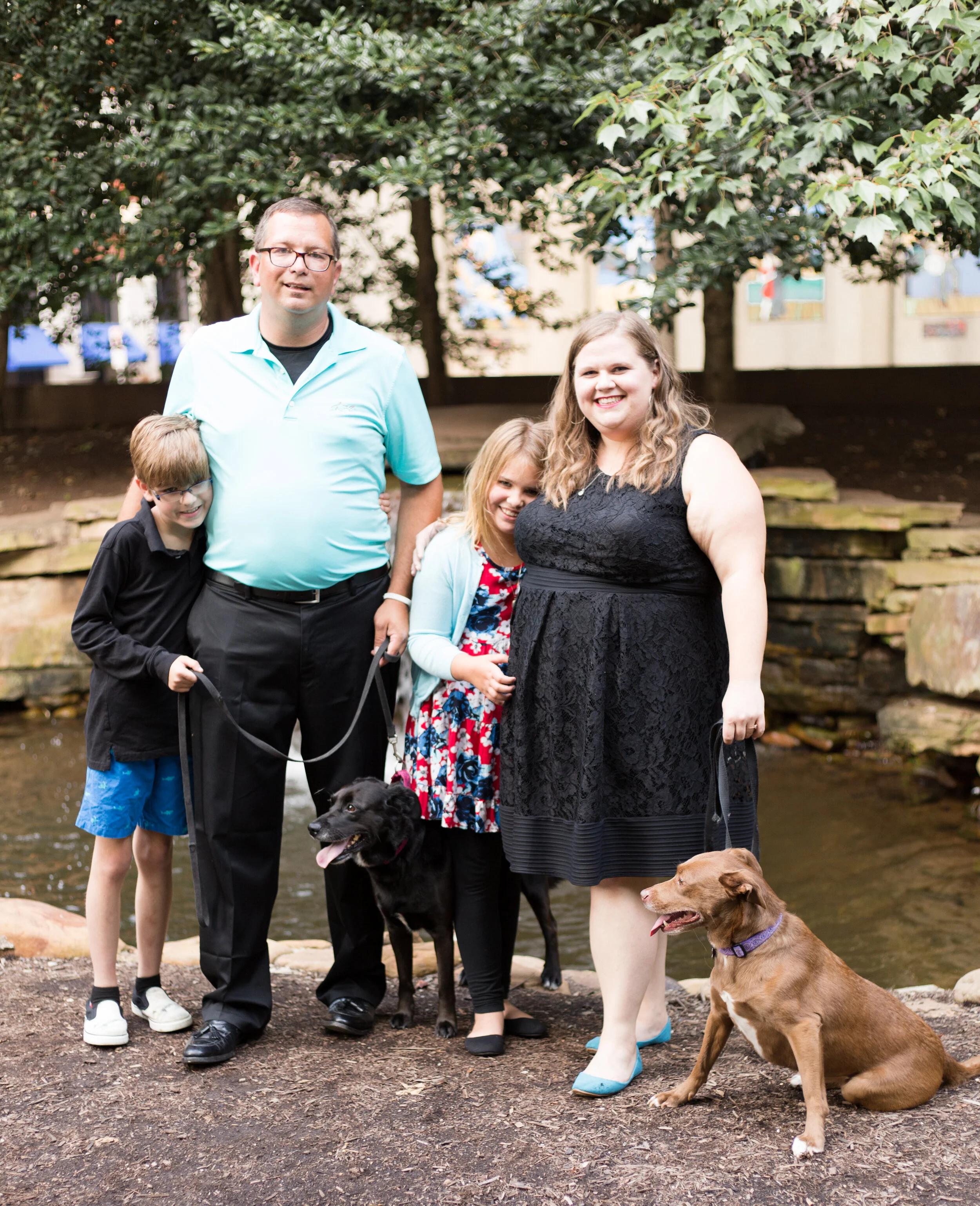 When Chris and Carly got engaged, they included the kids and doggos in the engagement photos.