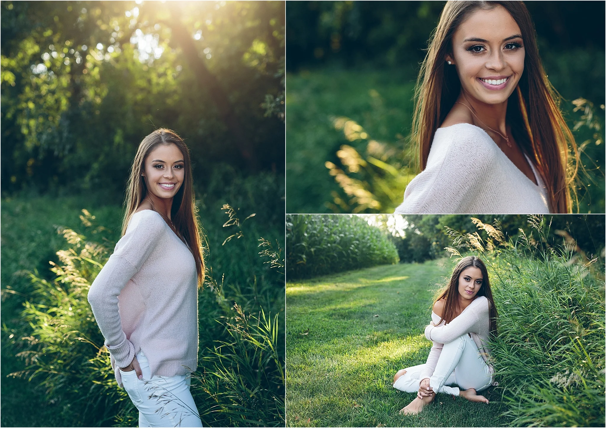 Backlit senior portrait session in Verona, WI.