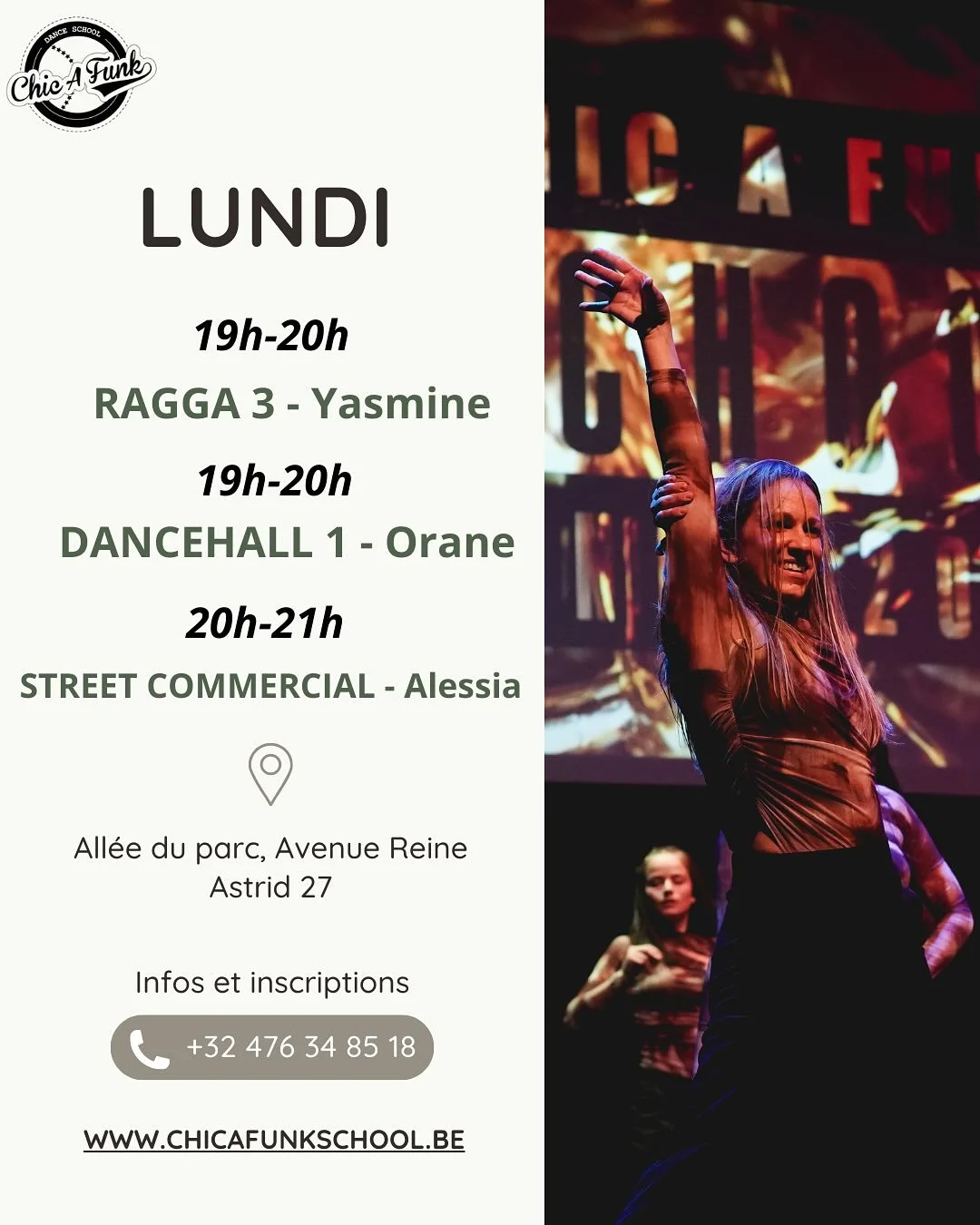 Il reste encore quelques places pour nos cours de danse ✨
Tu h&eacute;sites &agrave; t&rsquo;inscrire ? C&rsquo;est le moment parfait :

✔️ Inscription directement sur notre site internet
✔️ 1&egrave;re semaine remboursable si tu changes d&rsquo;avis