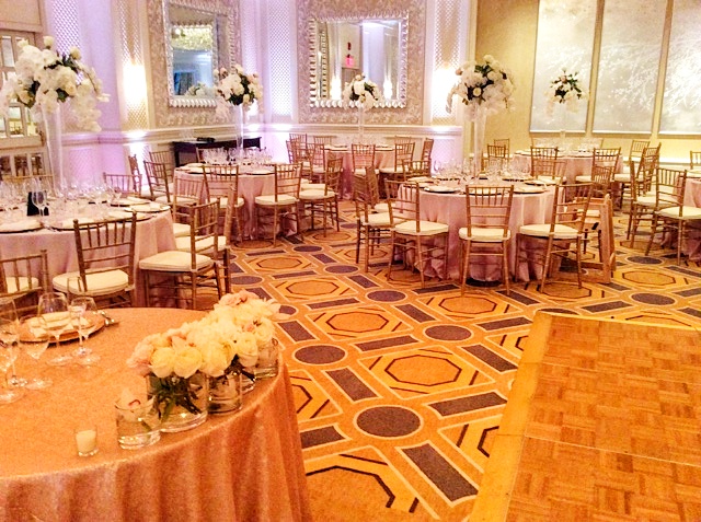Four Seasons Boston Wedding - Rose Pink Uplighting