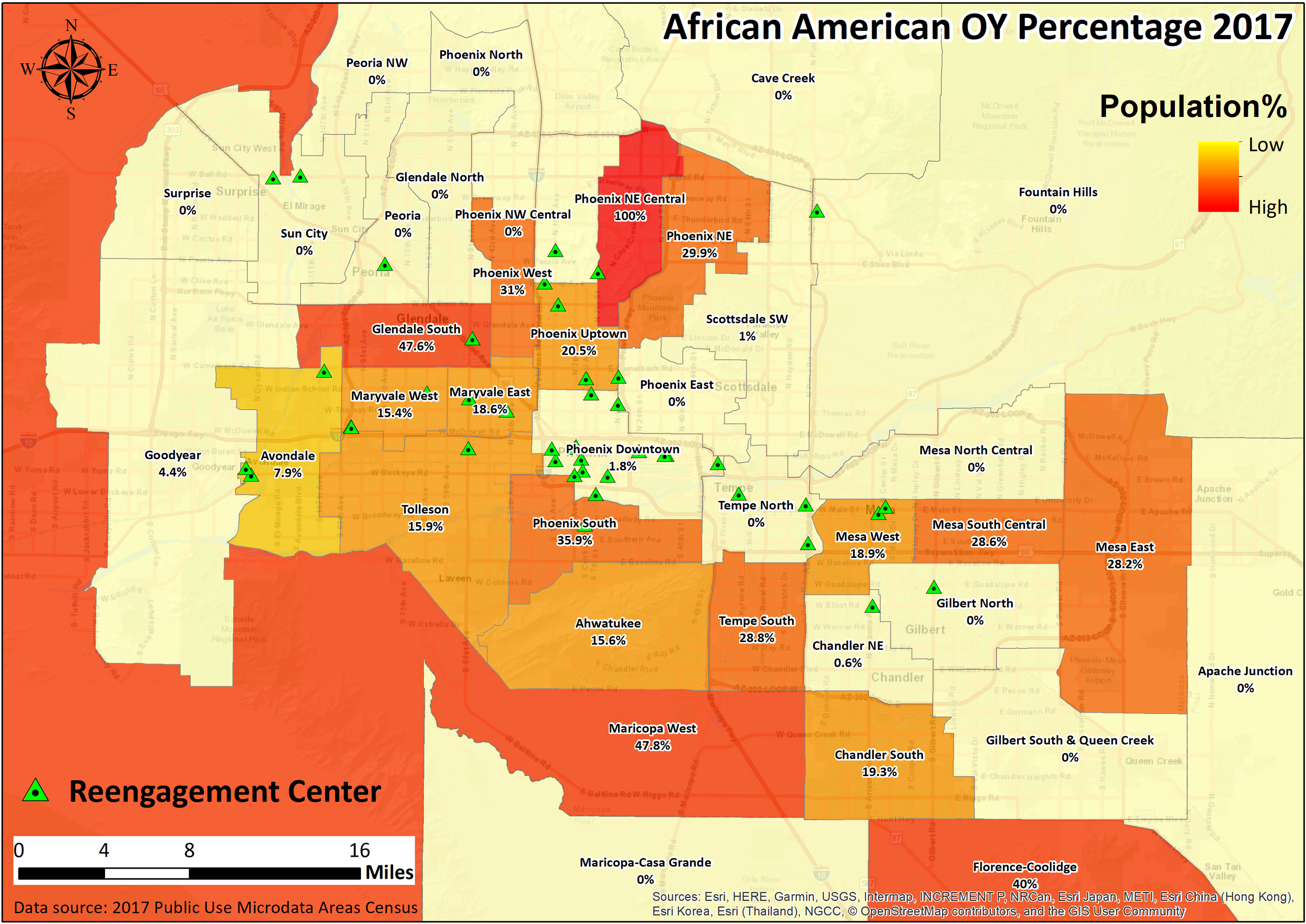 African American OY Percentage 2017