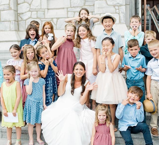Fairly often there are moments at our weddings where I get a little teary eyed witnessing the moments and lives that we get to capture. This sweet bride had her entire first grade class at her wedding. As they each arrived in their fancy dresses, and