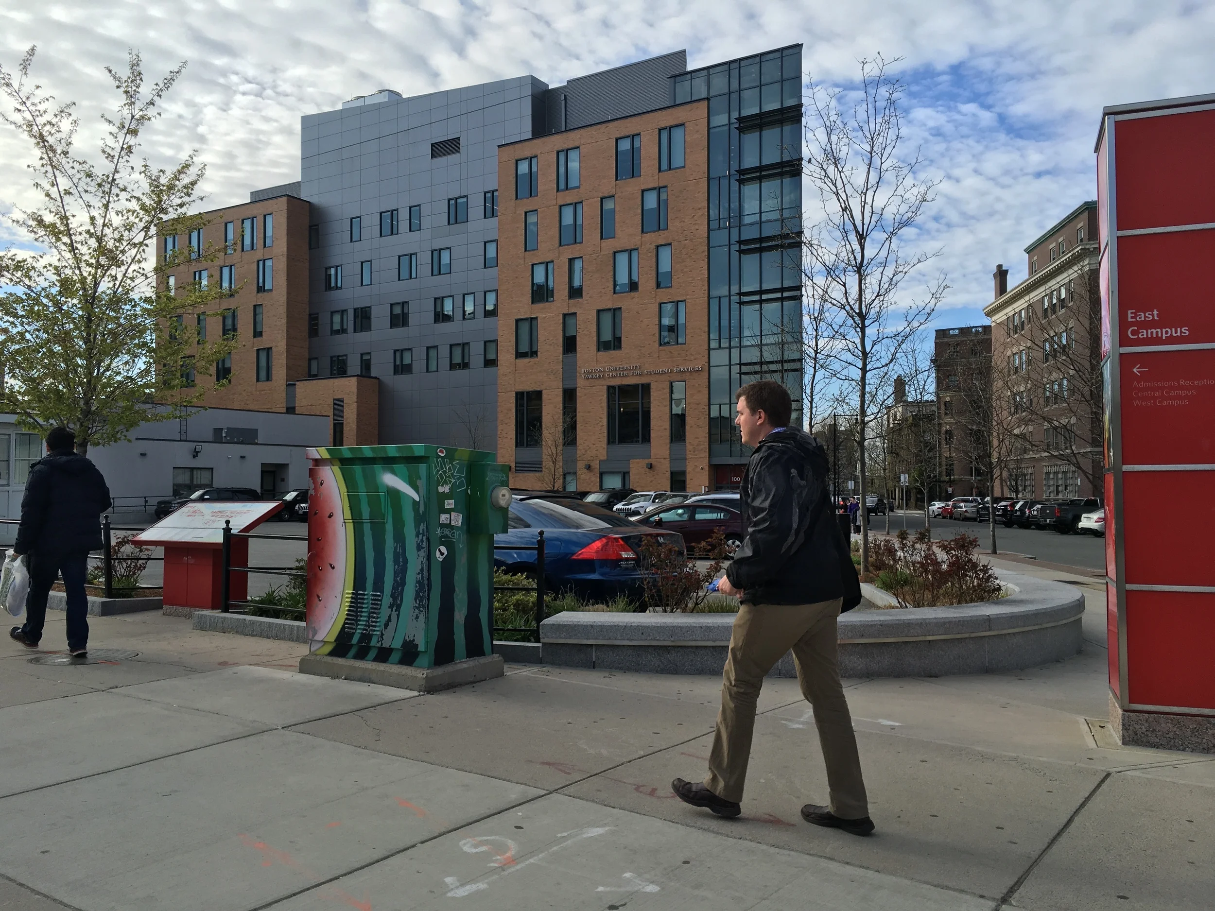 A painted utility box in Boston's Kenmore Square