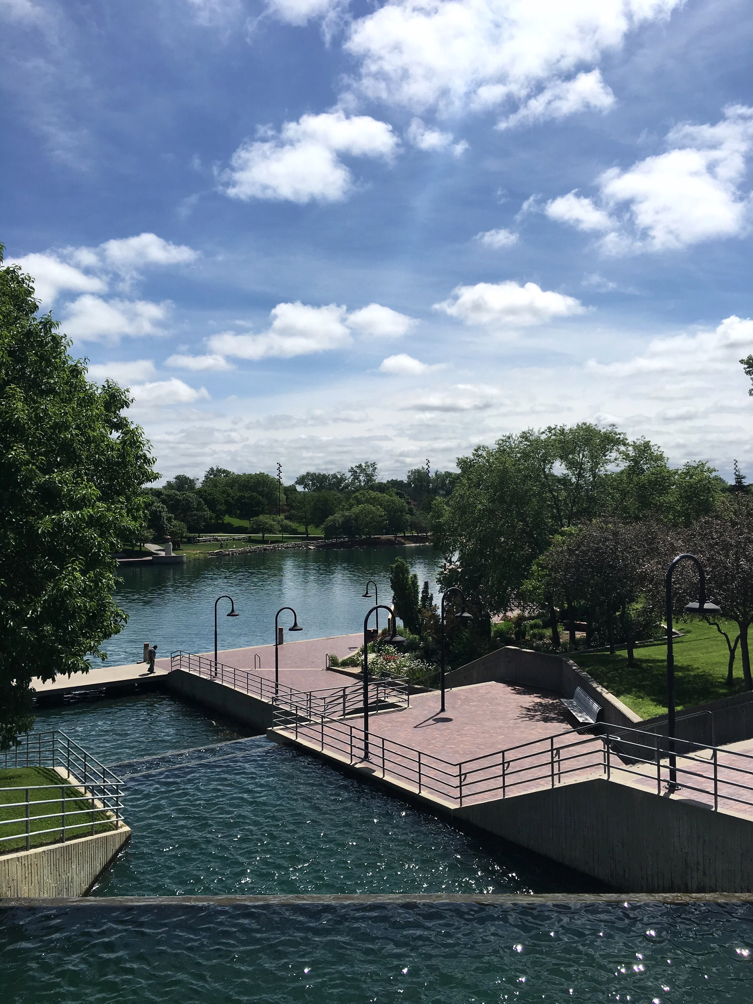 The waterfront park, linking to the Missouri River. Probably not the same colour. 