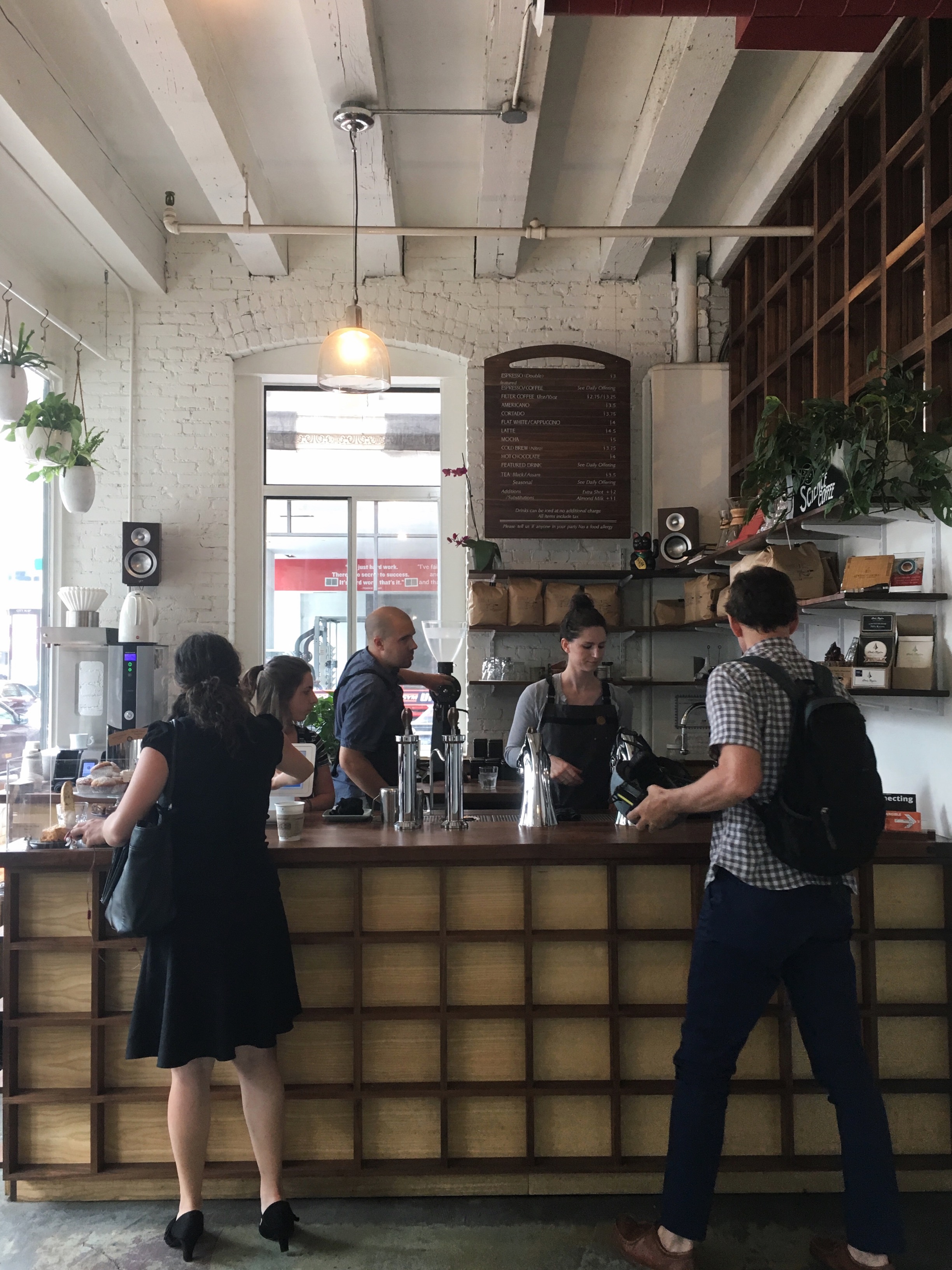 We stopped along the way at Gracenote Coffee, as it was voted Boston Magazine's best coffee in Boston this week. Shame I don't like coffee. But Lia looked like she really enjoyed hers. 