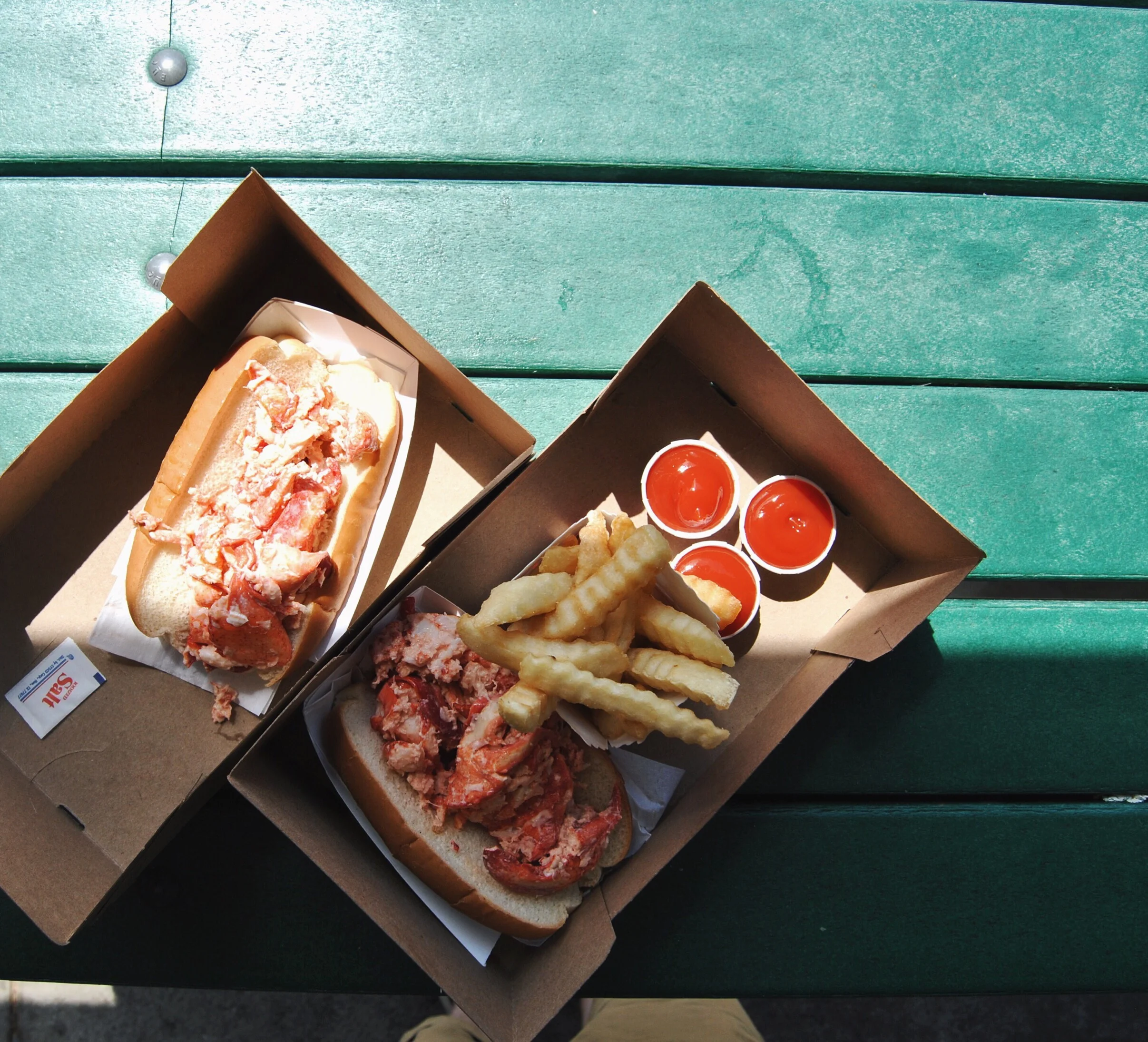 Predictably, the lobster roll at Sullivan's -- a touristy shack next to the small beach -- was underwhelming. But the scenery wasn't. 