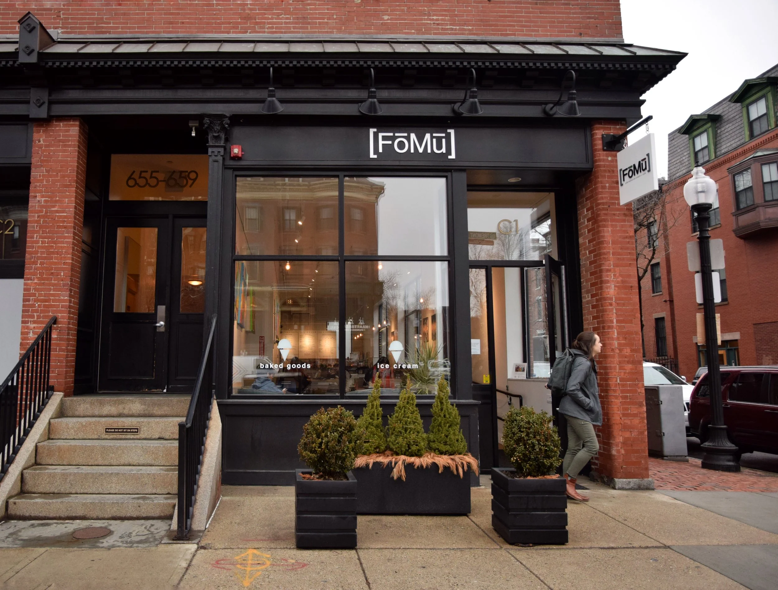It may be considered part of the family, but FoMu had far less thought put into its name than a human member of the family. Jalal and her husband, Hin Tang wanted something that wouldn’t hit people right away, and just happened upon the two sounds. It’s pronounced “Faux Moo” — do you get it?