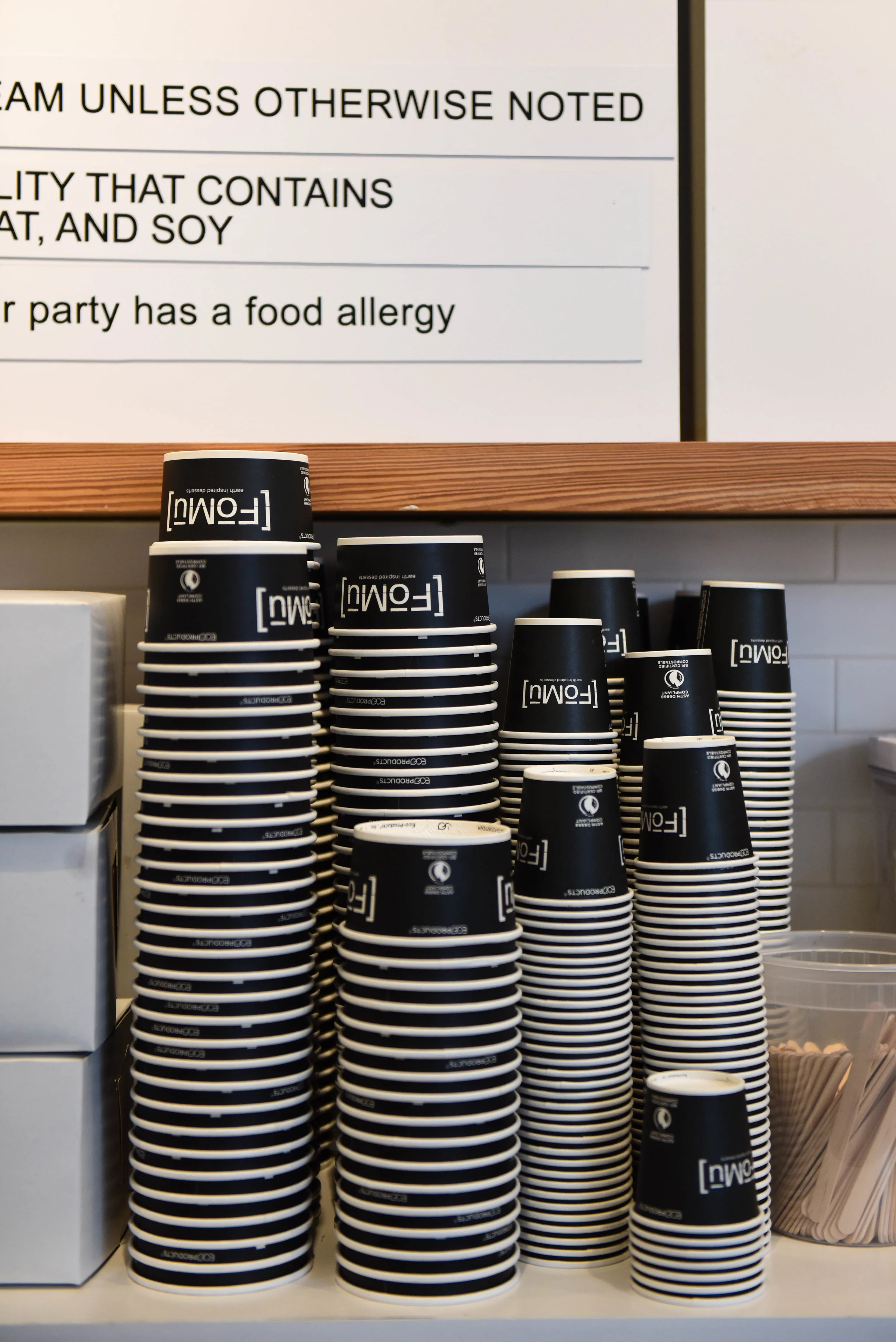How much of a cost do all the premium ingredients add up to? Prices range from $4 for a mini scoop in a cup or a cone to $8.50 for a pint. FoMu also makes smoothies, frappes, and coffee at each of its cafes.