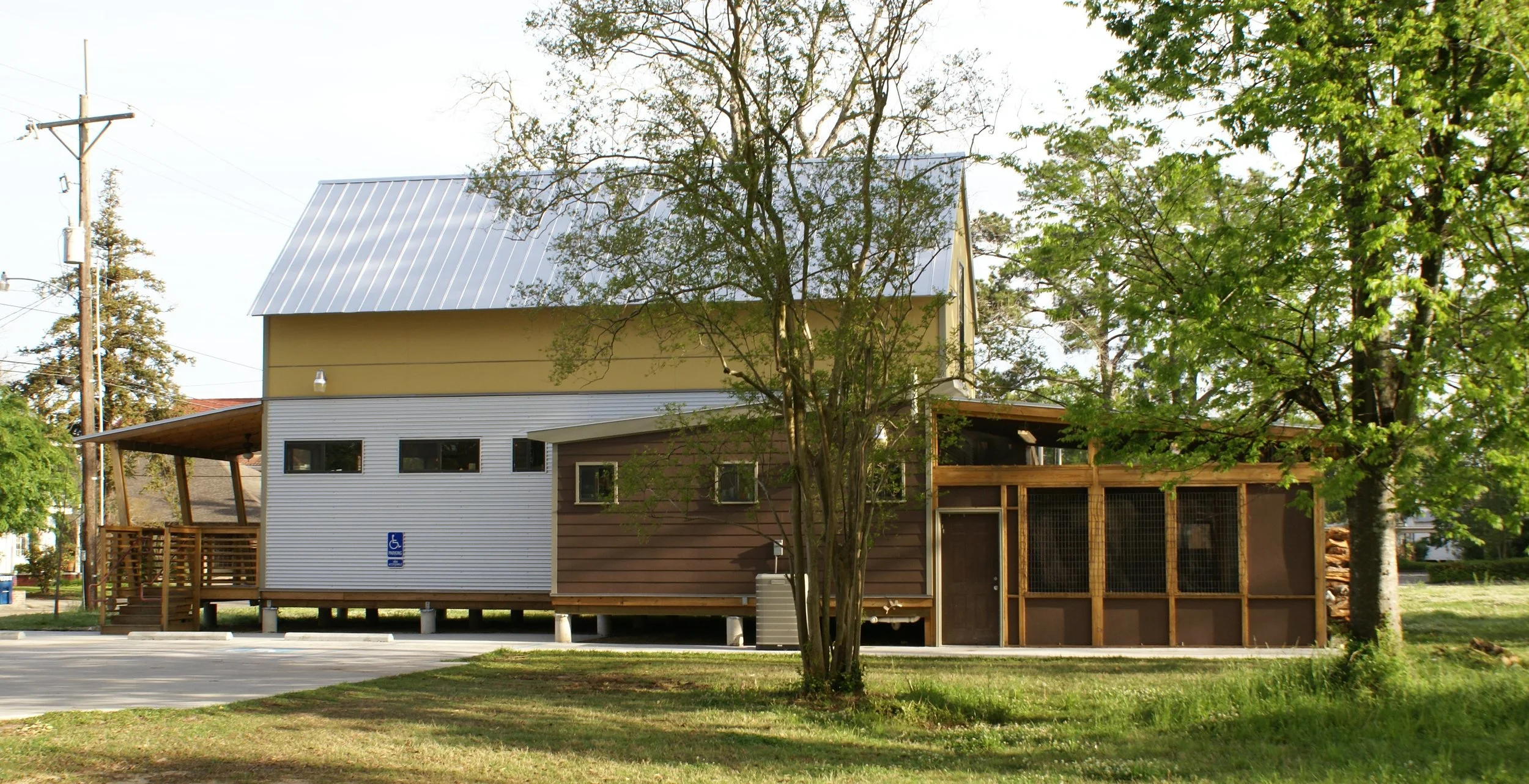 Johnson's Boucaniere, side elevation showing an attached smokehouse and a wide front porch