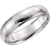 Hammered Mens Wedding Band