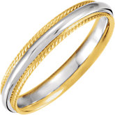 Two Tone Men's Wedding Band