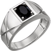 Men's solitaire stone ring