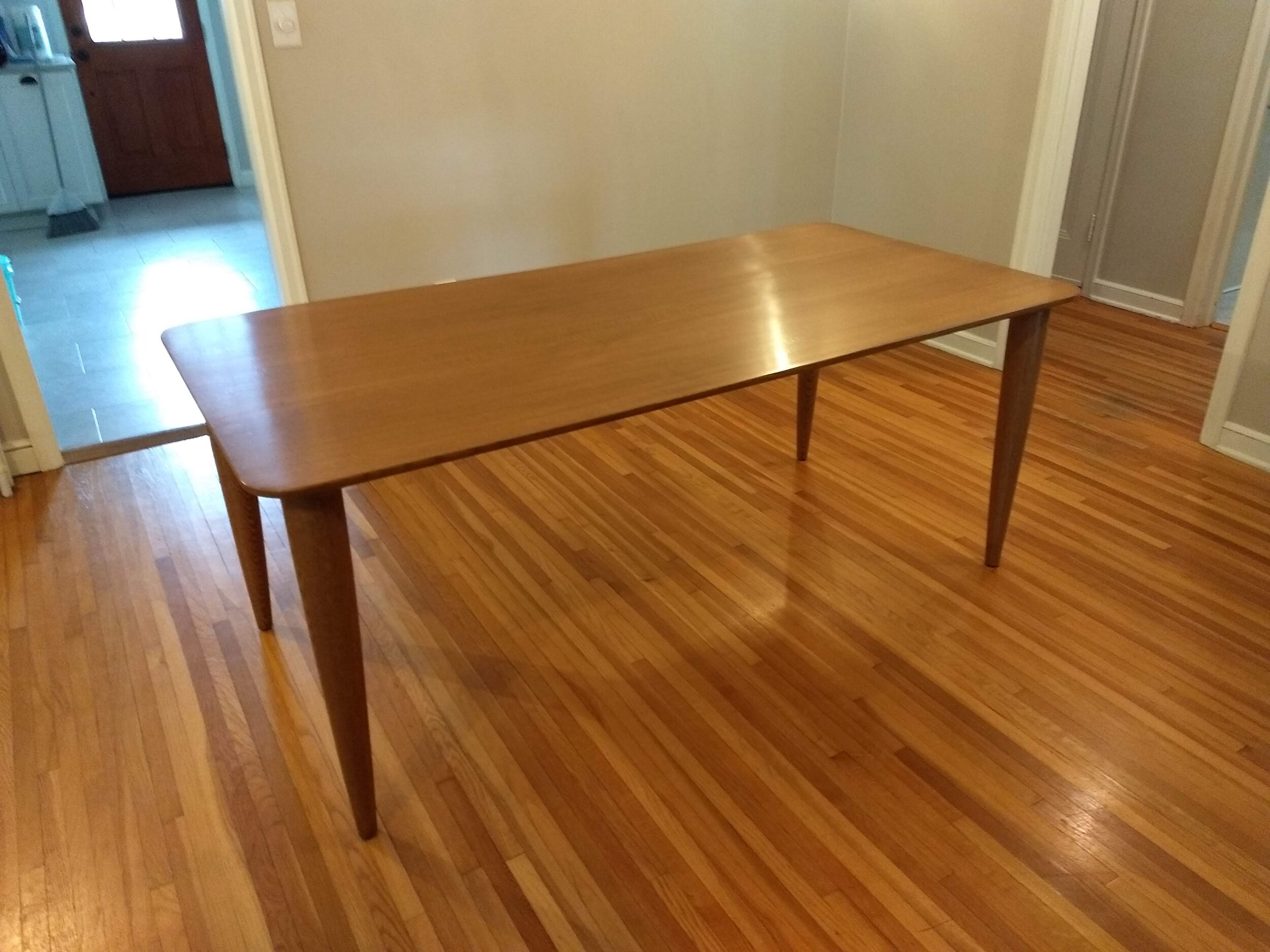 Turned Leg Red Oak Table