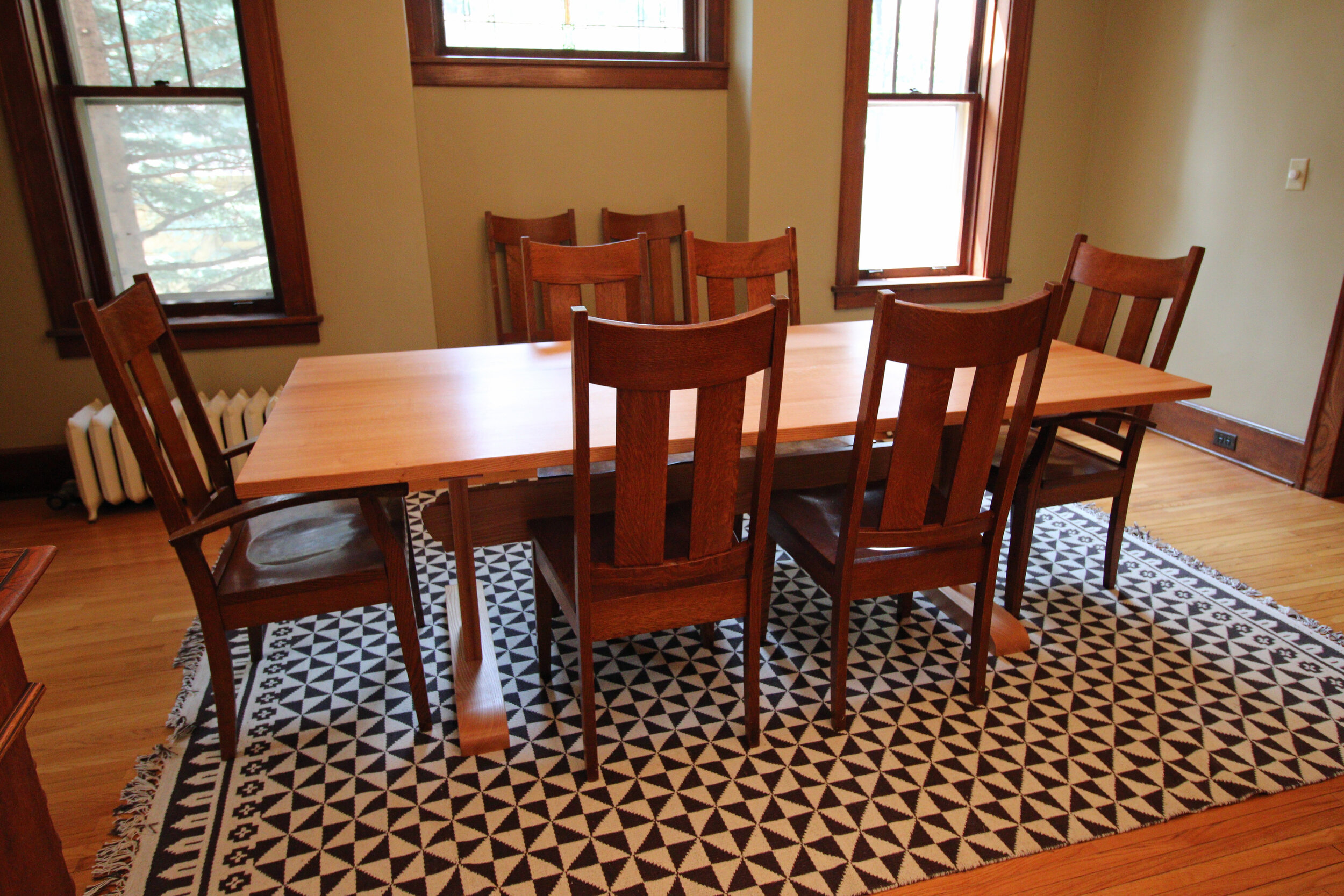 Oak Trestle Table