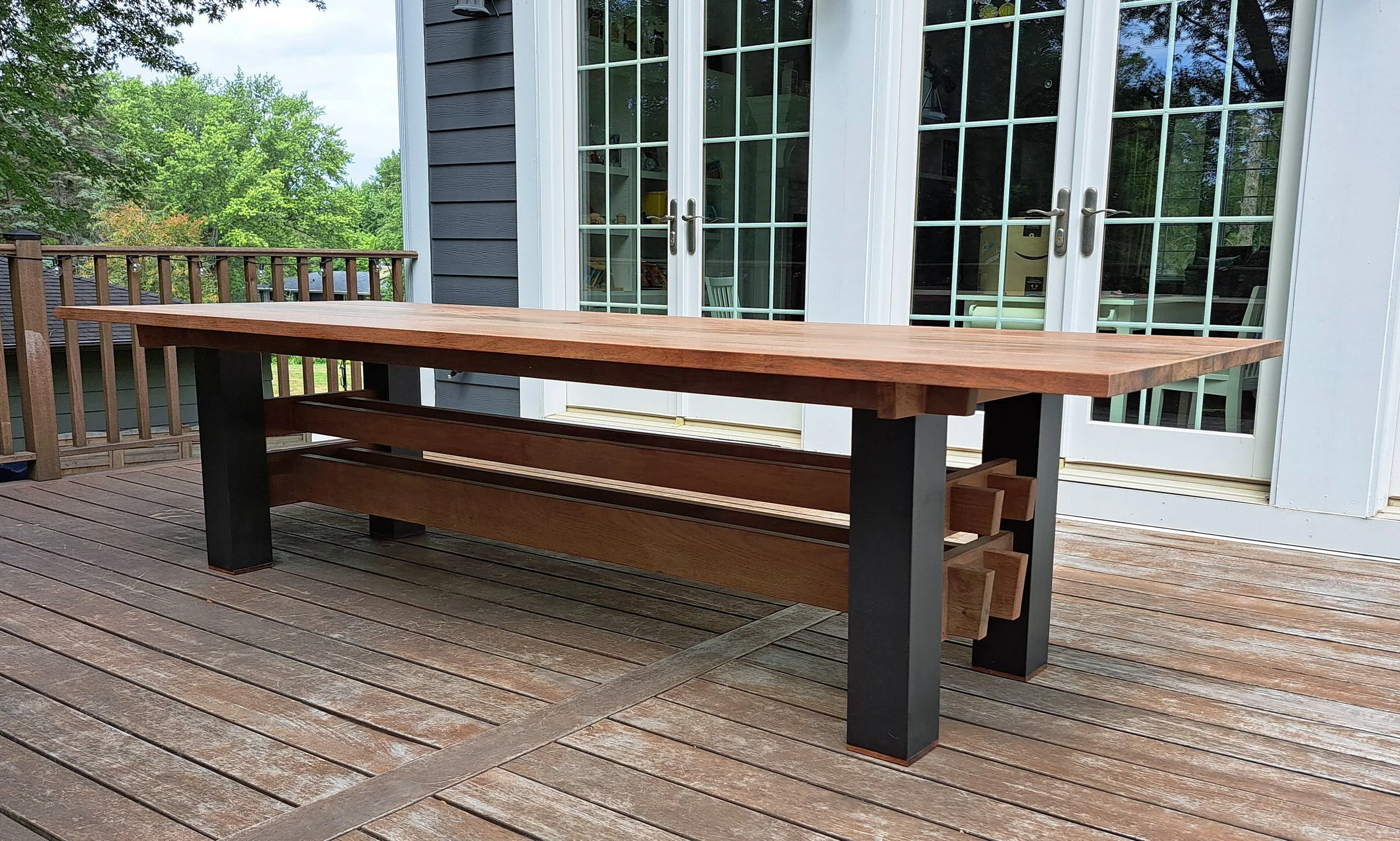 Large outdoor dining table — WoodZest