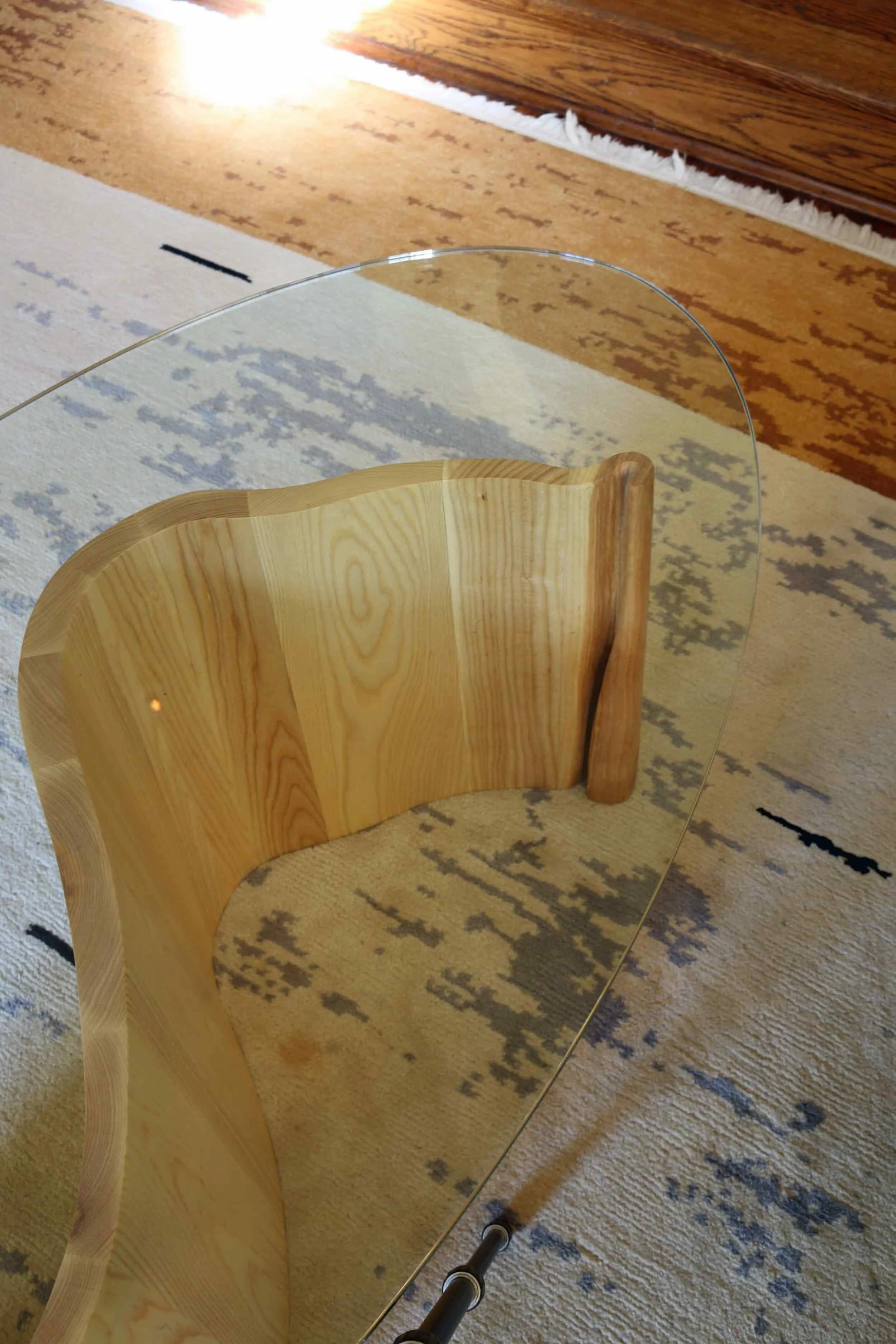 Ash ribbon table end detail