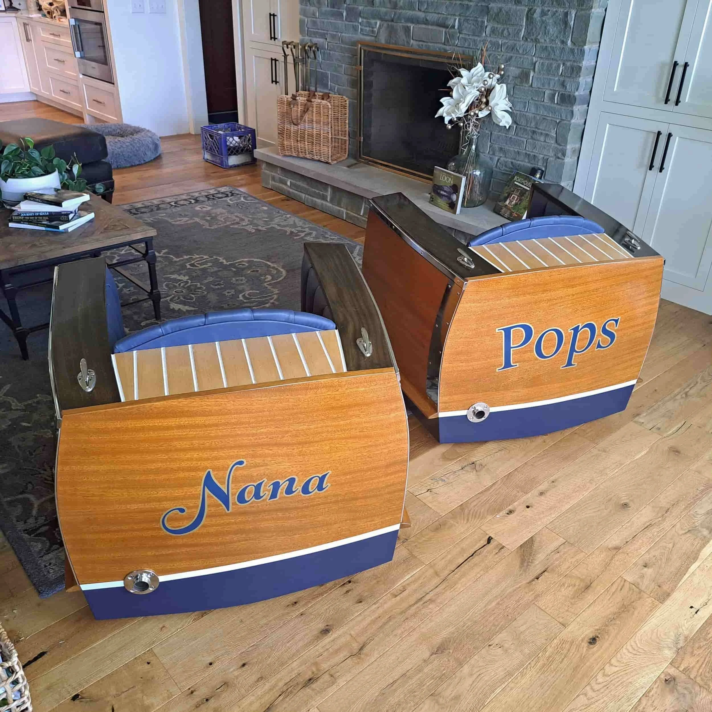 Nana and Pops boat chairs