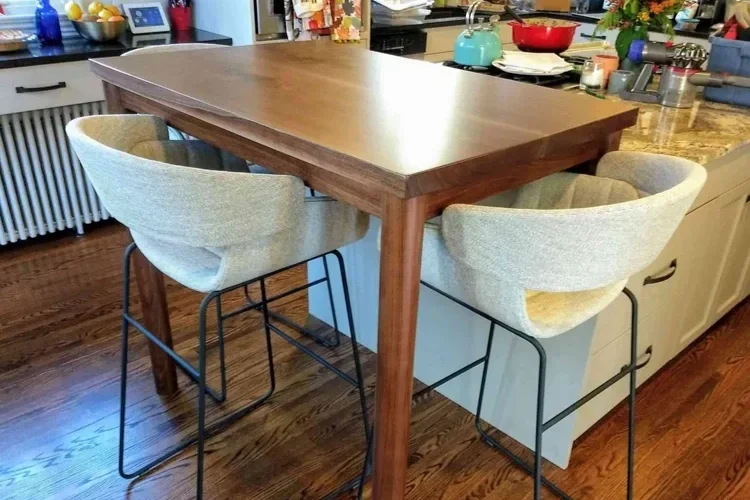 Walnut Kitchen Island Dining Table
