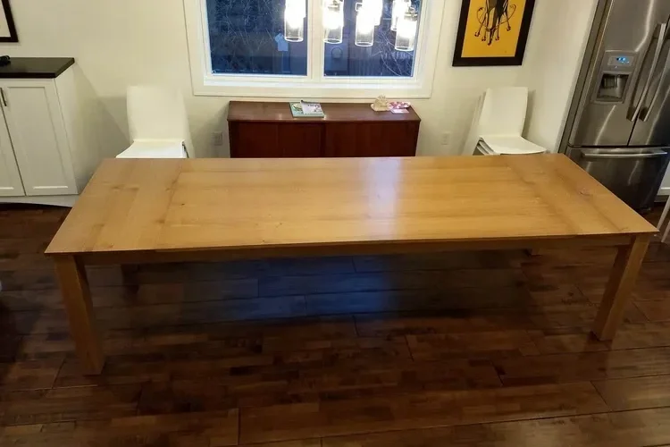 White Oak Dining Table With End Leaves