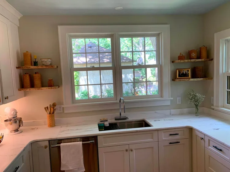 Ash Live Edge Floating Kitchen Shelves