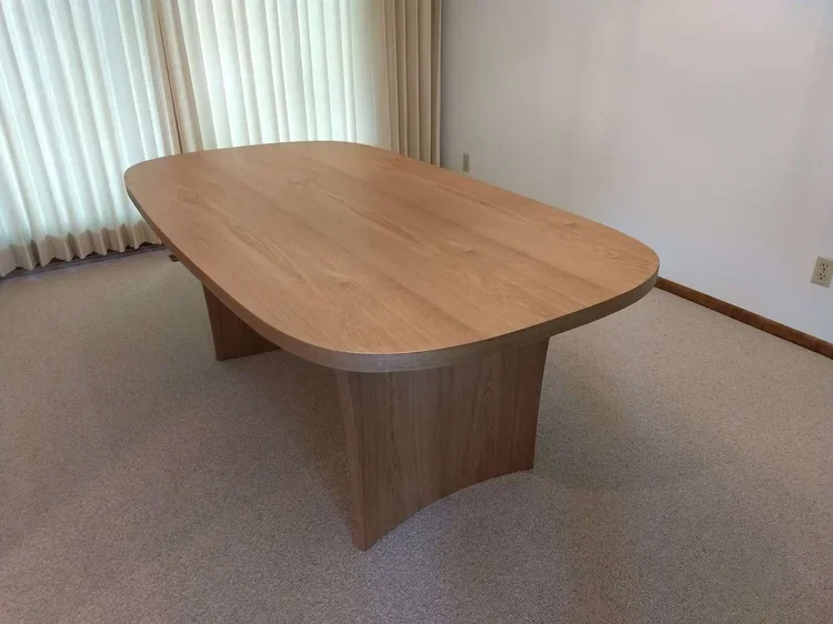 Oval Contemporary White Oak Dining Table