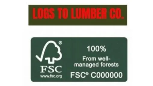 Logs to Lumber and FSC logos