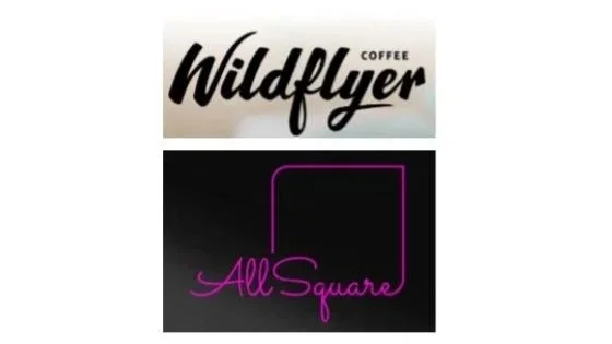 Wildflyer Coffee and All Square logos