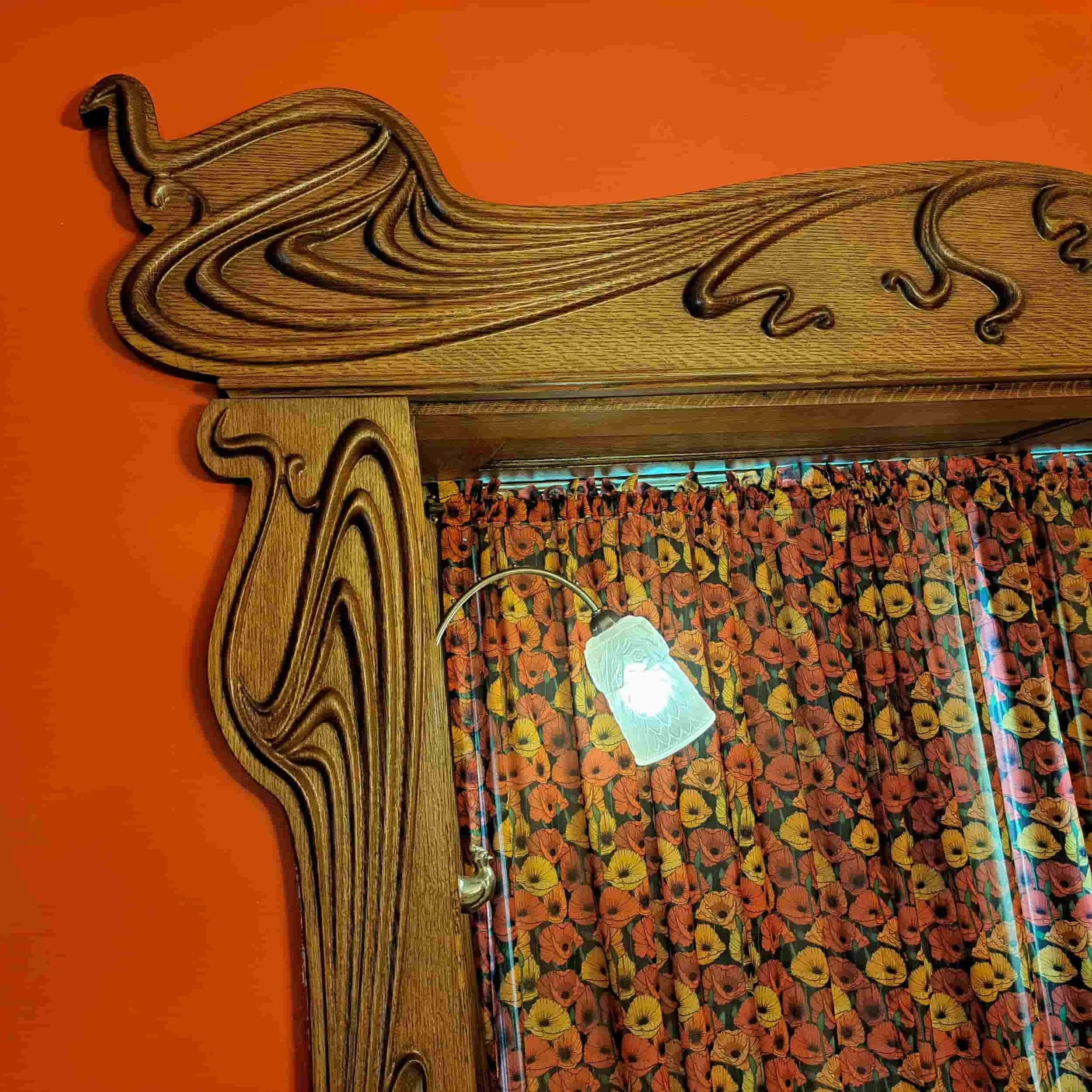 Art Nouveau buffet corner detail
