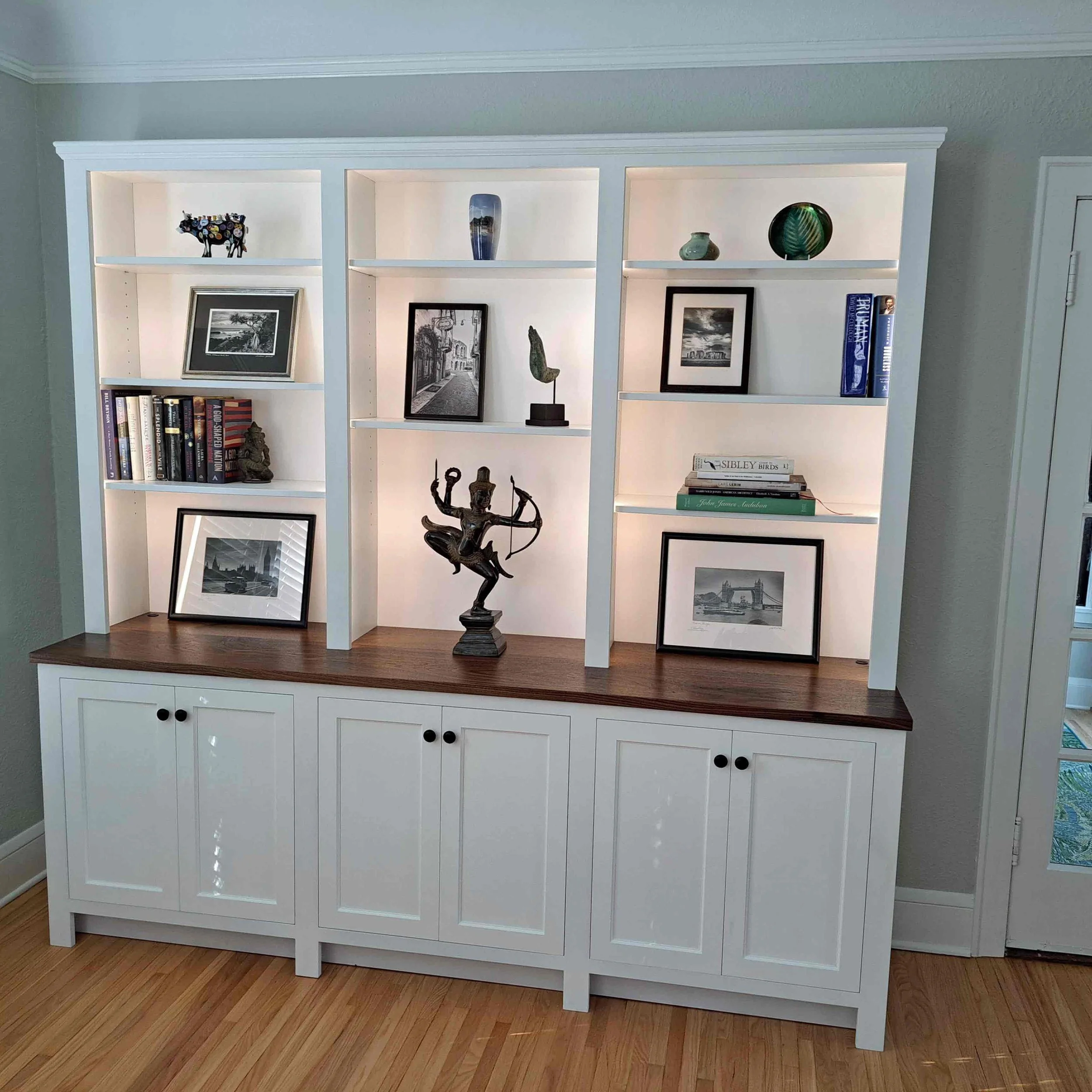 Living room cabinets front view