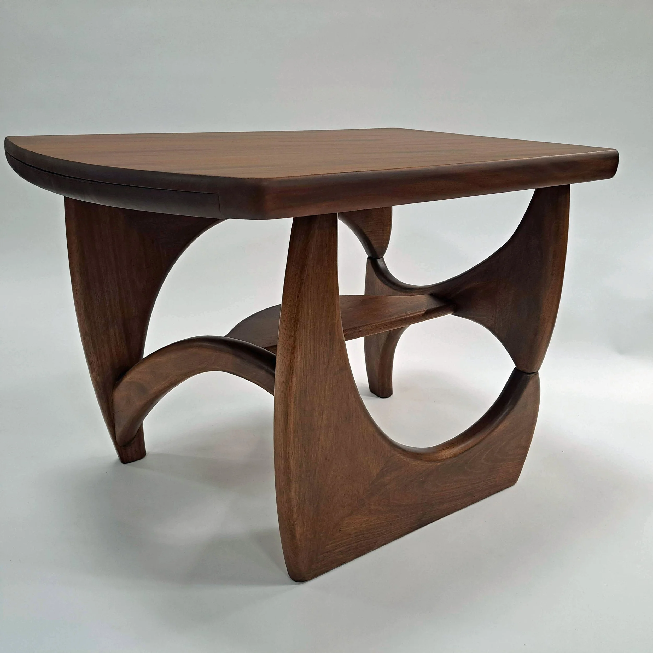 Noguchi inspired puzzle end table side view