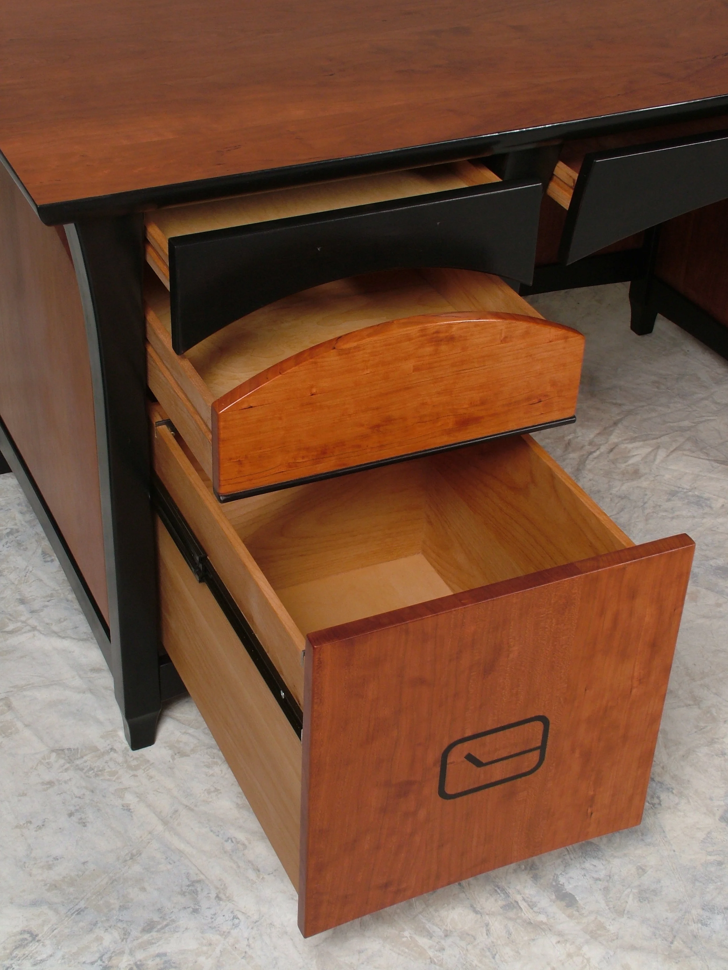 Cherry Desk - drawers