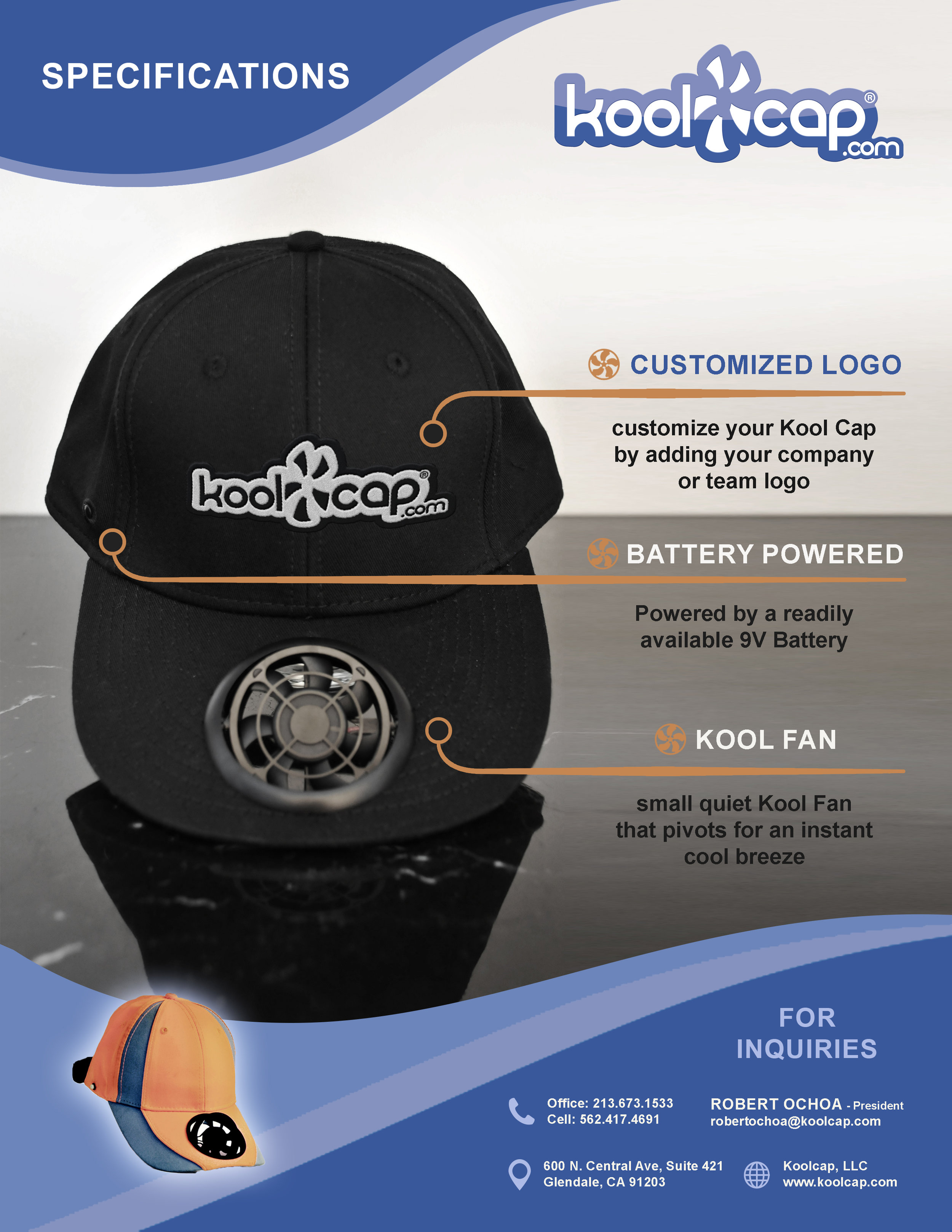 Koolcap  Hat with a fan