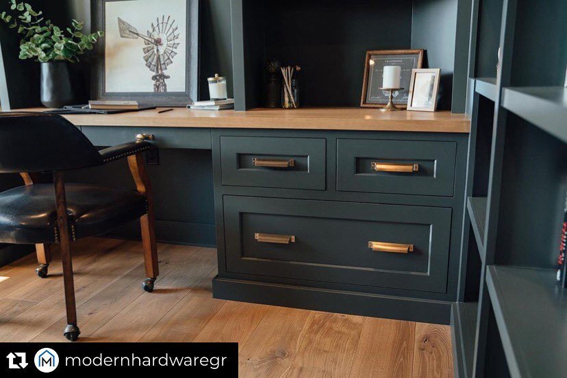 Repost from @modernhardwaregr
&bull;
Let your home office be the center of attention. 

Builder: @celebrity_builders 
Designer: @cvi_design 
Hardware: @topknobs 
&bull;
&bull;
&bull;
#grandrapidsmi #decorativehardware #homeoffice #wfh #interiordesign