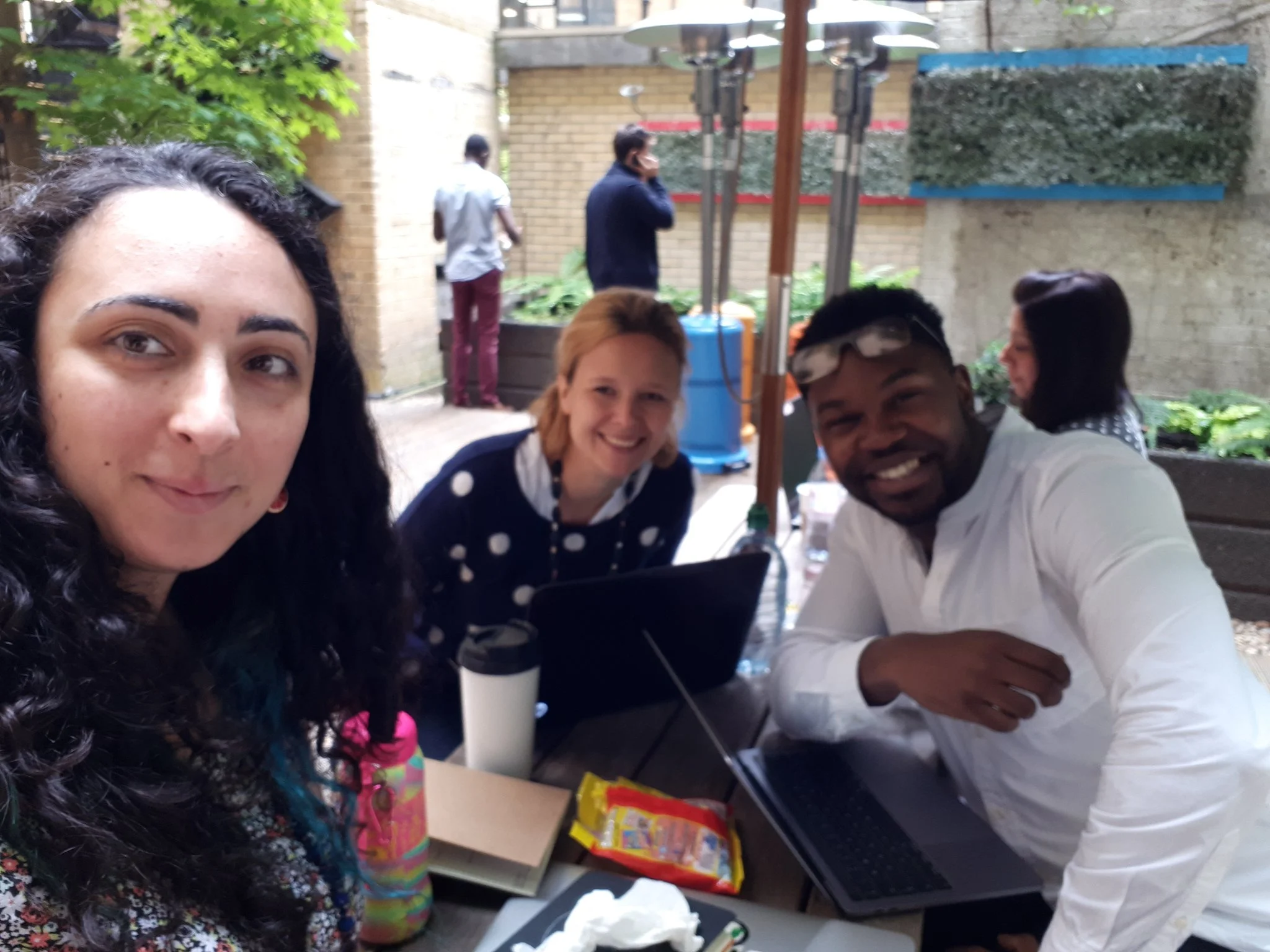 Julian, Alice, and Lior planning the D&I workshop. "Diversity is a necessary step to reach inclusion."
