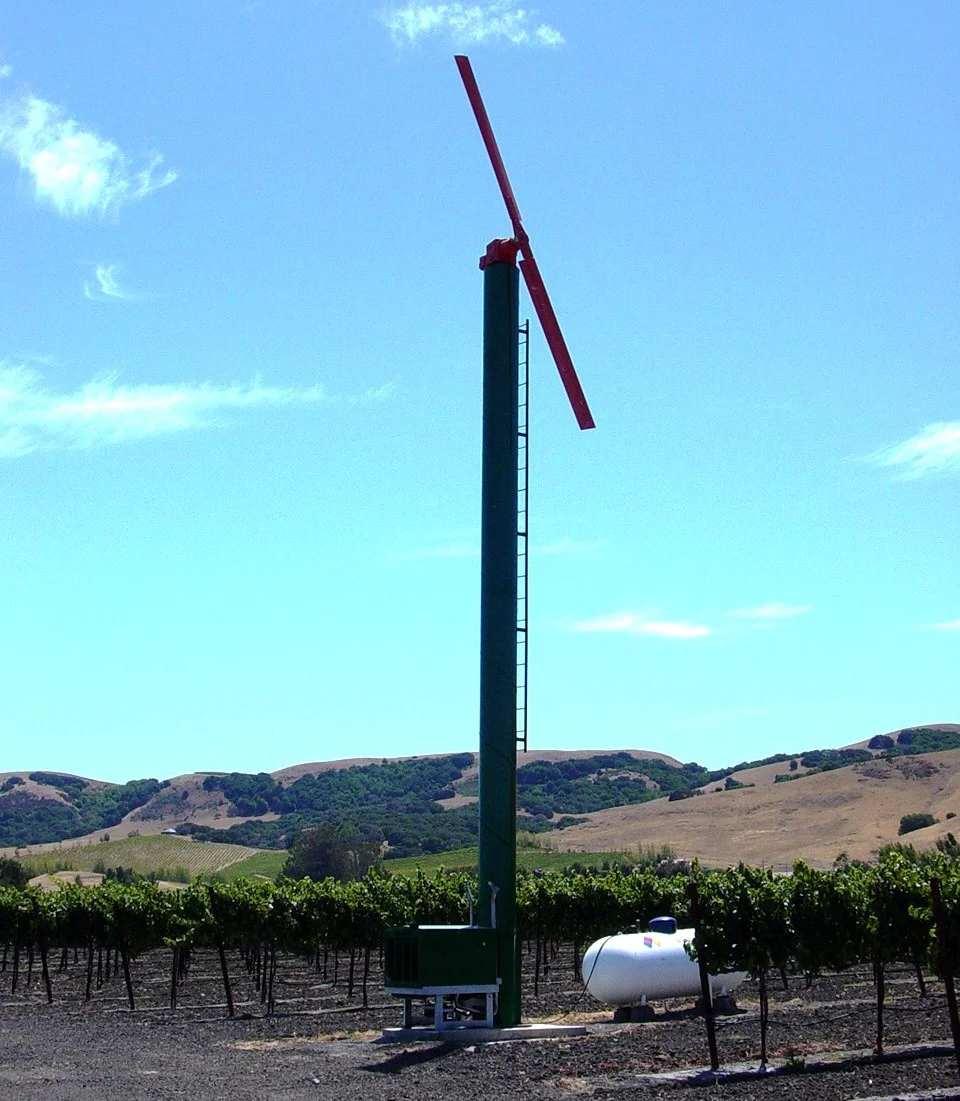 Amrillo Wind Machine Blowing over a Wenatchee Orchard