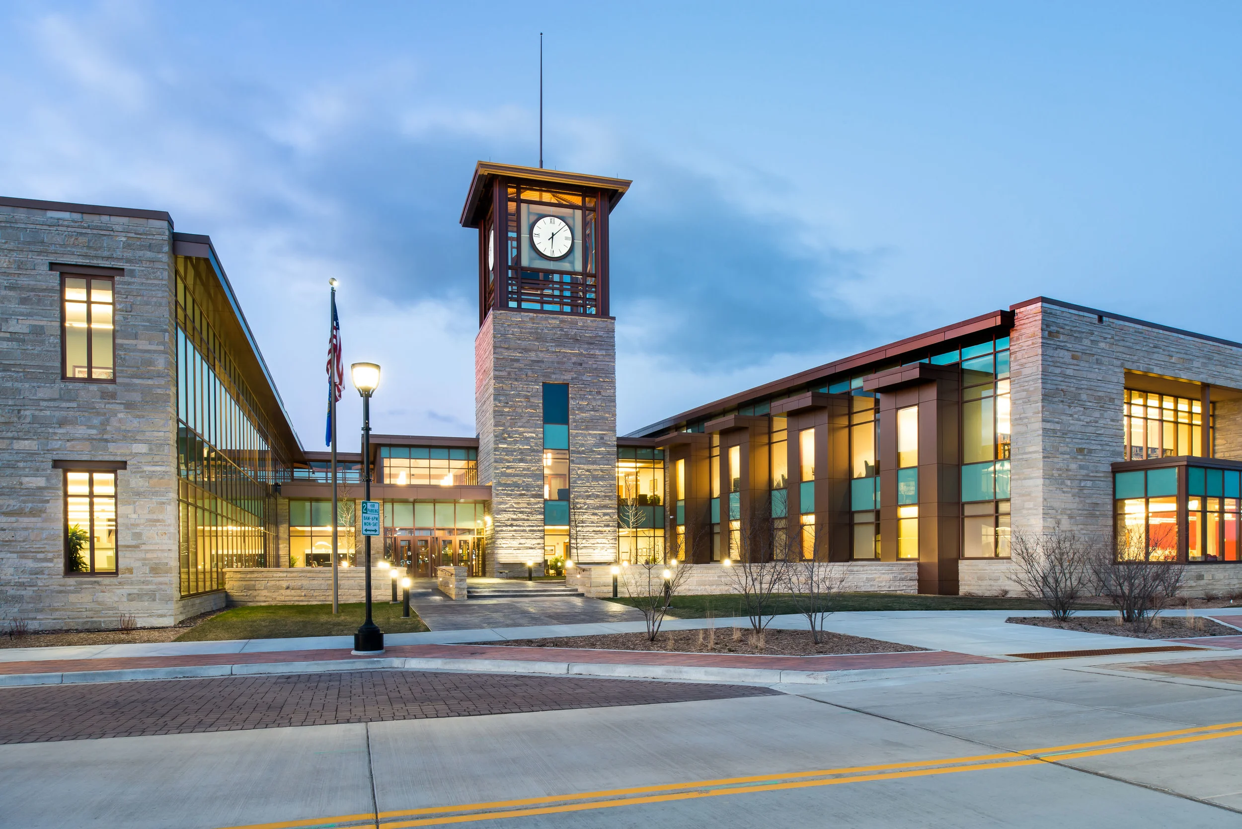 Oak creek city hall and library