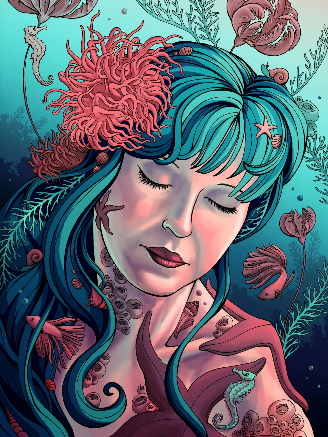 The Sea Queen Ink and digital, 2017
