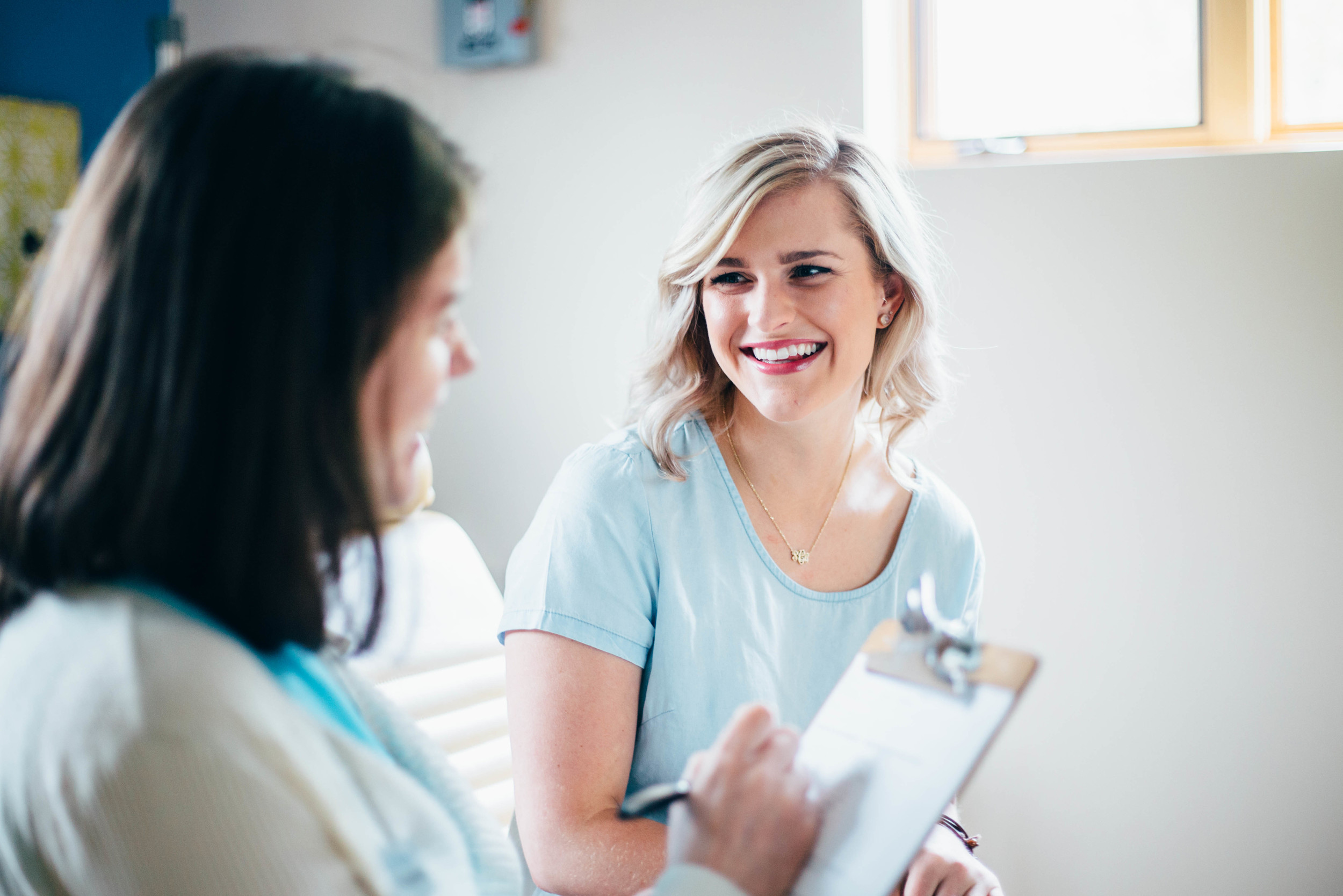 Doctor working with young patient