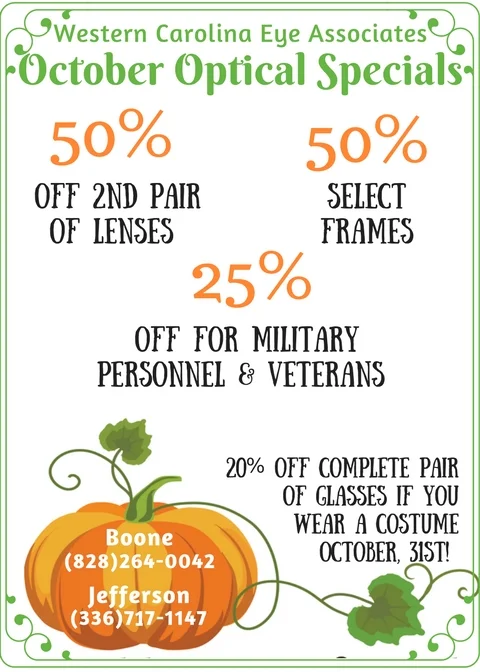 October Optical Specials