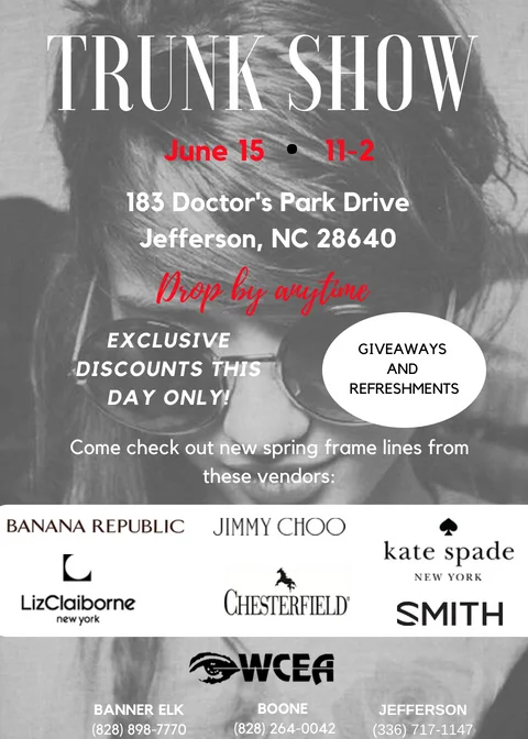 Join Us For Our Ashe County Trunk Show Wcea