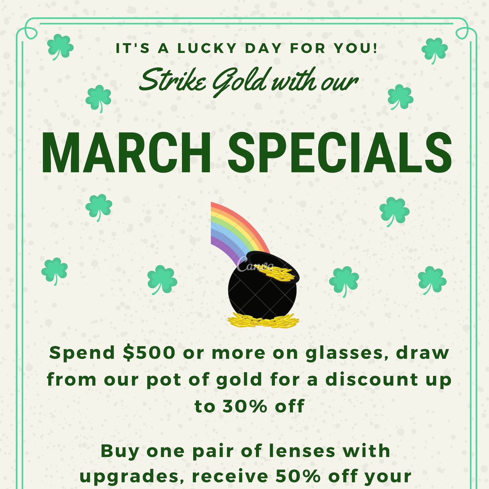 March Optical Specials