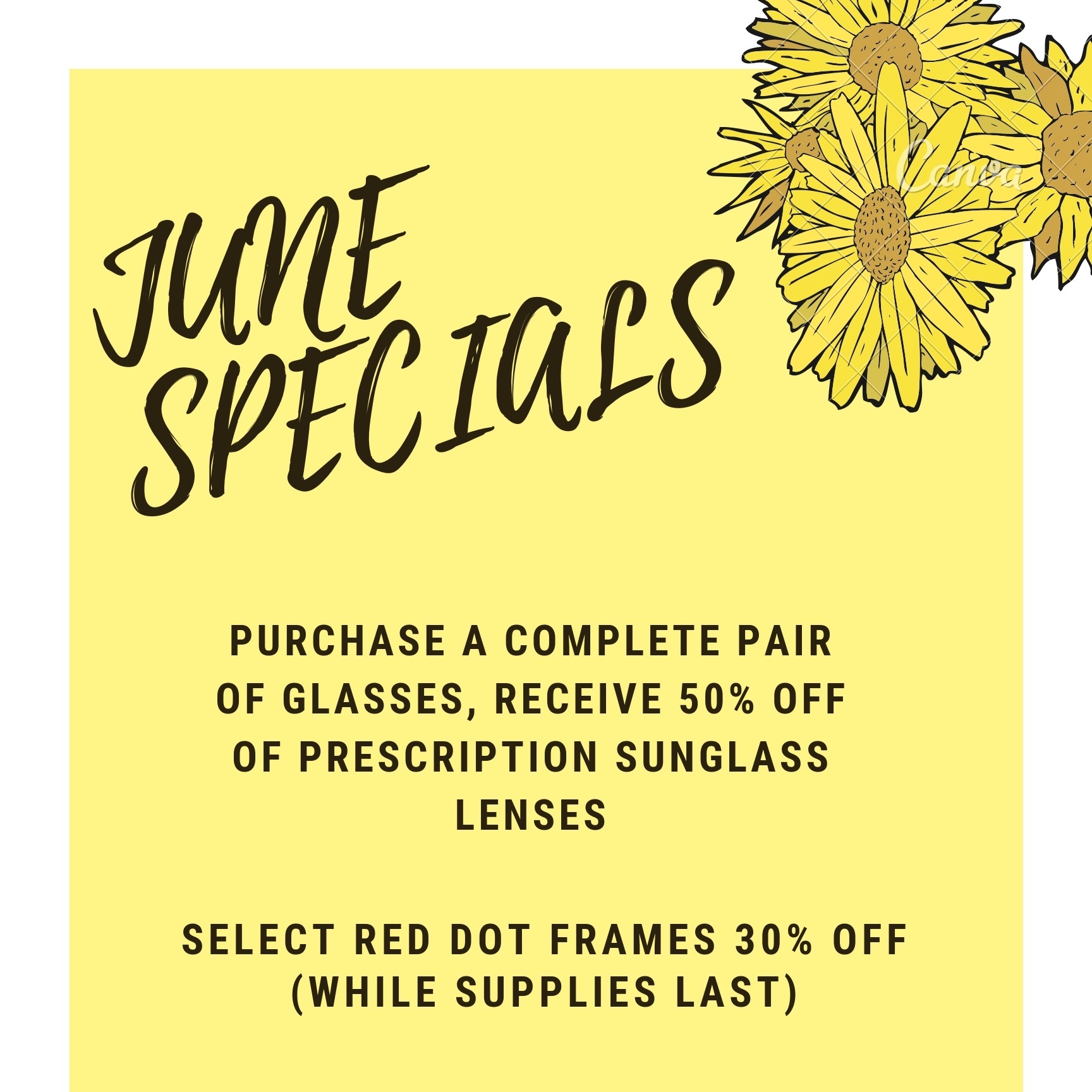 June Optical Specials