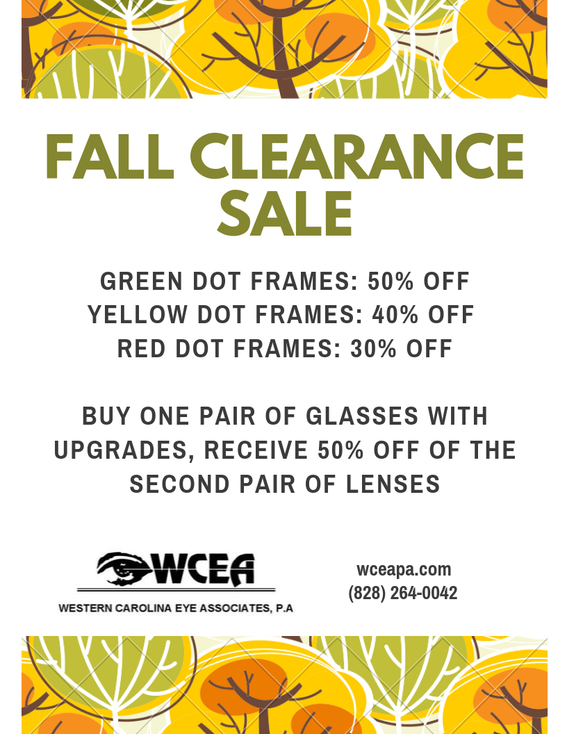 Fall Optical Clearance Sale