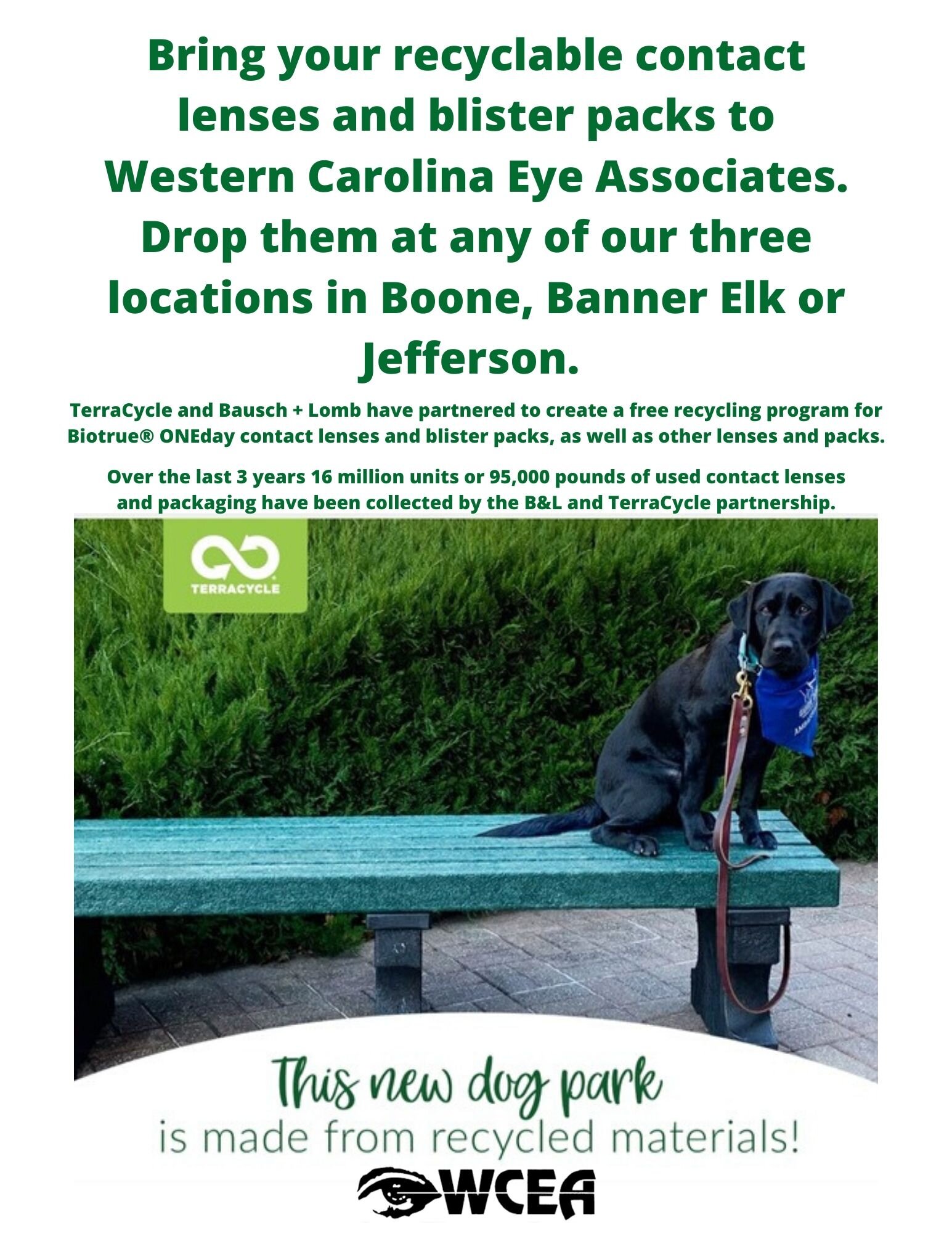 Recycle Your Contact Lens Materials At WCEA! 