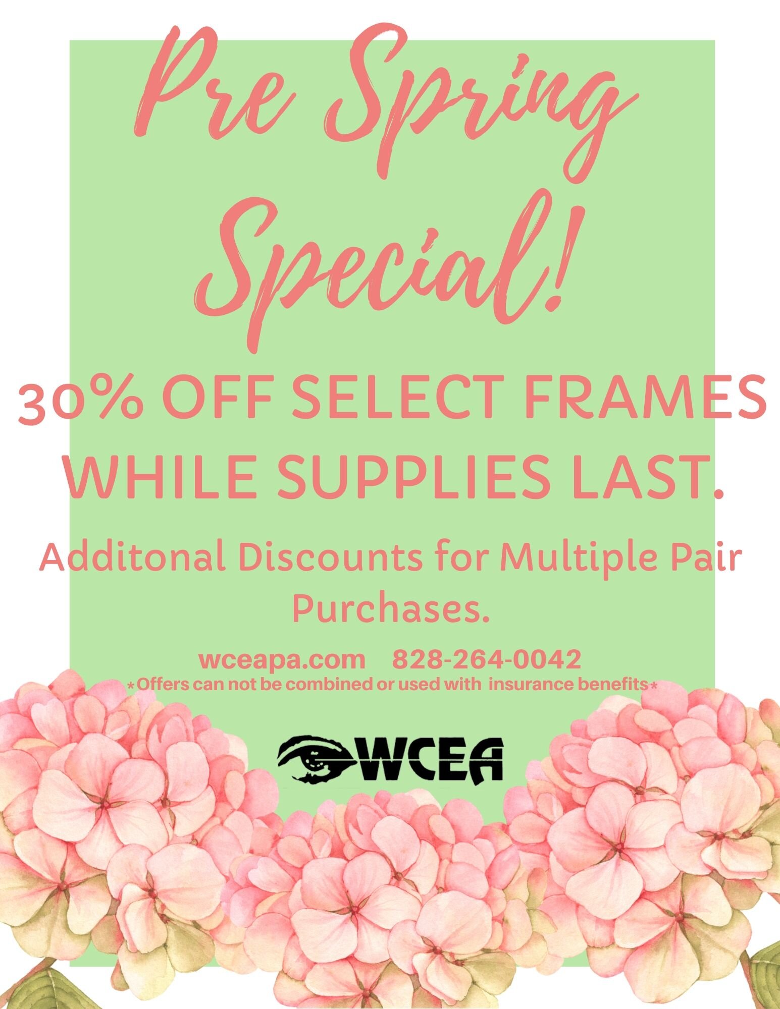 March Optical Specials! 